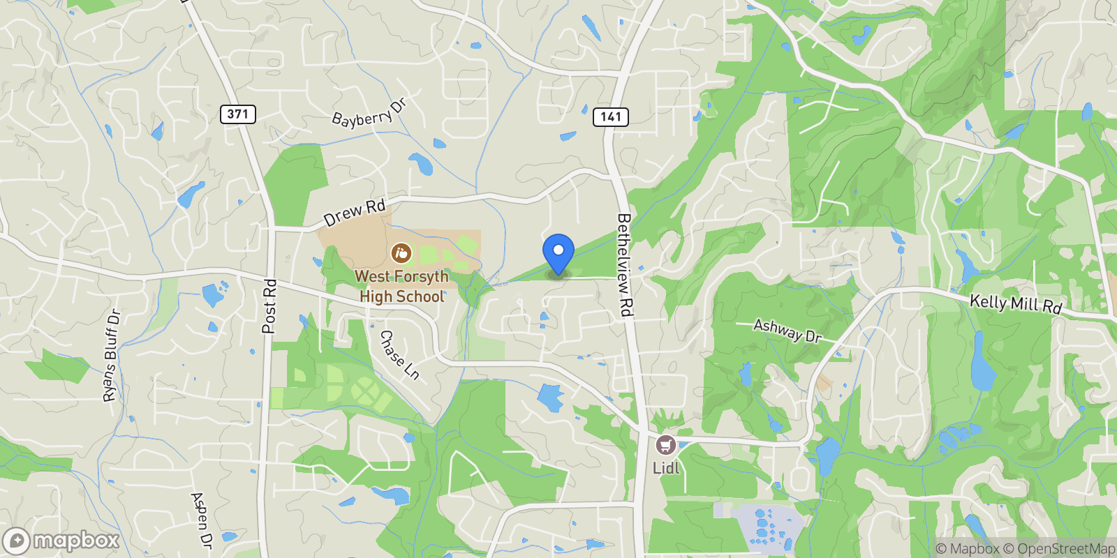 Map showing Cumming, Georgia, United States.