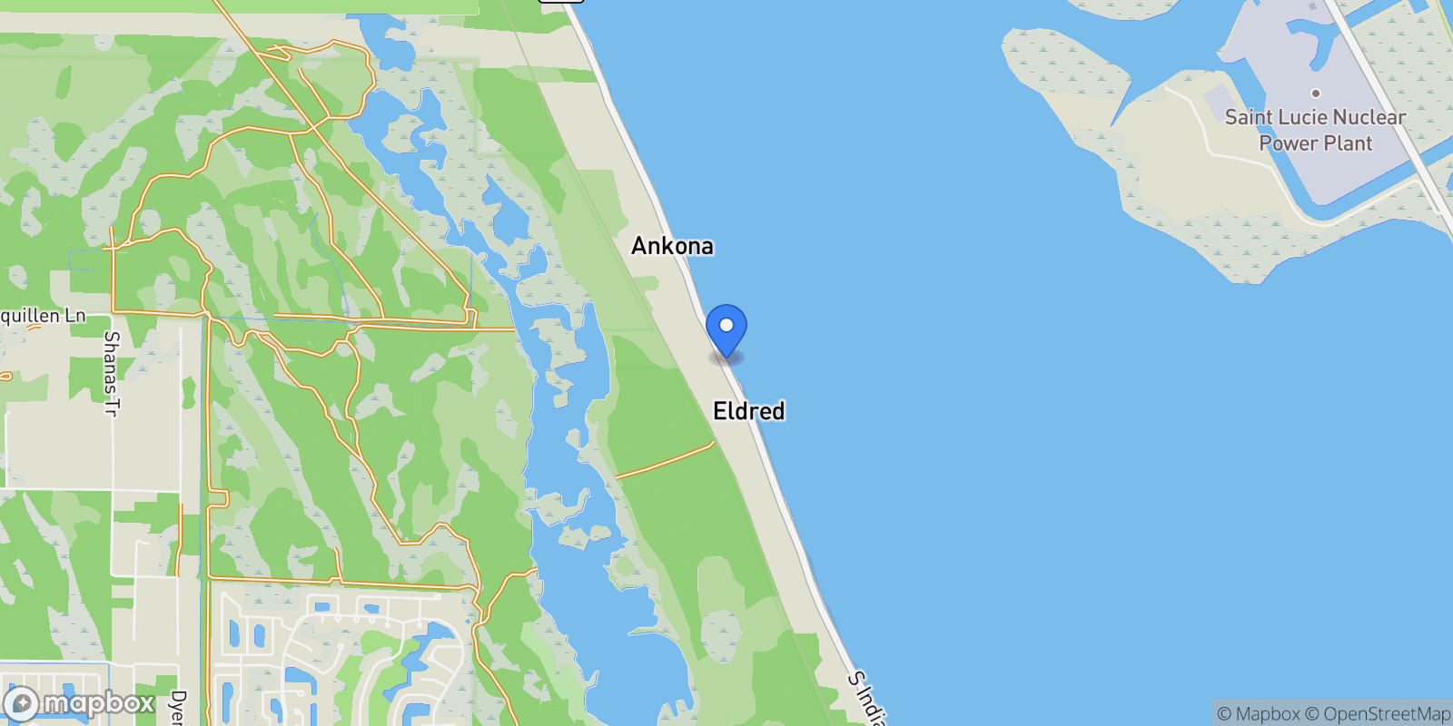 Map showing 8605 Indian River Drive, Fort Pierce, FL, 34982, USA, Fort Pierce, Florida, United States.