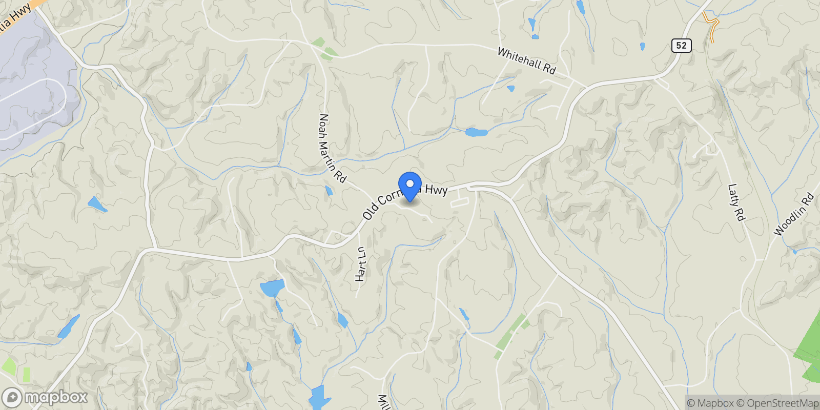 Map showing Gainesville, Georgia, United States.