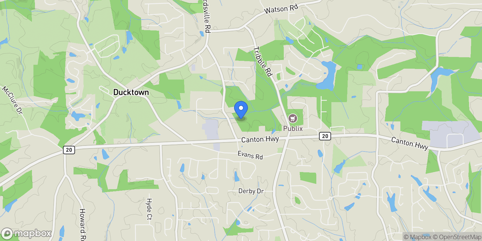 Map showing Cumming, Georgia, United States.