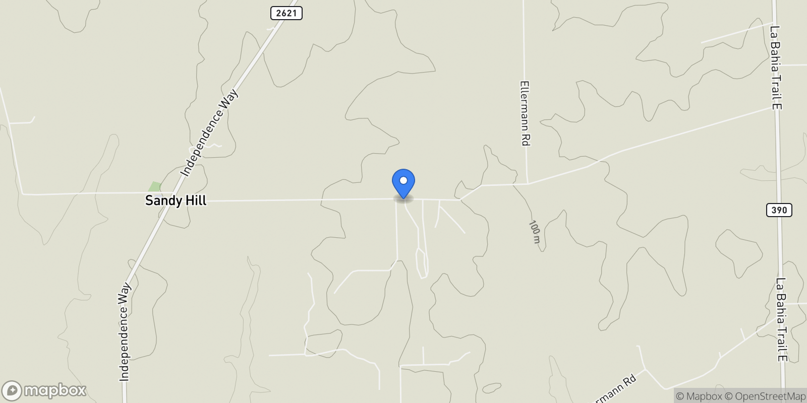 Map showing 9950 Palestine Road, Brenham, Texas, United States.