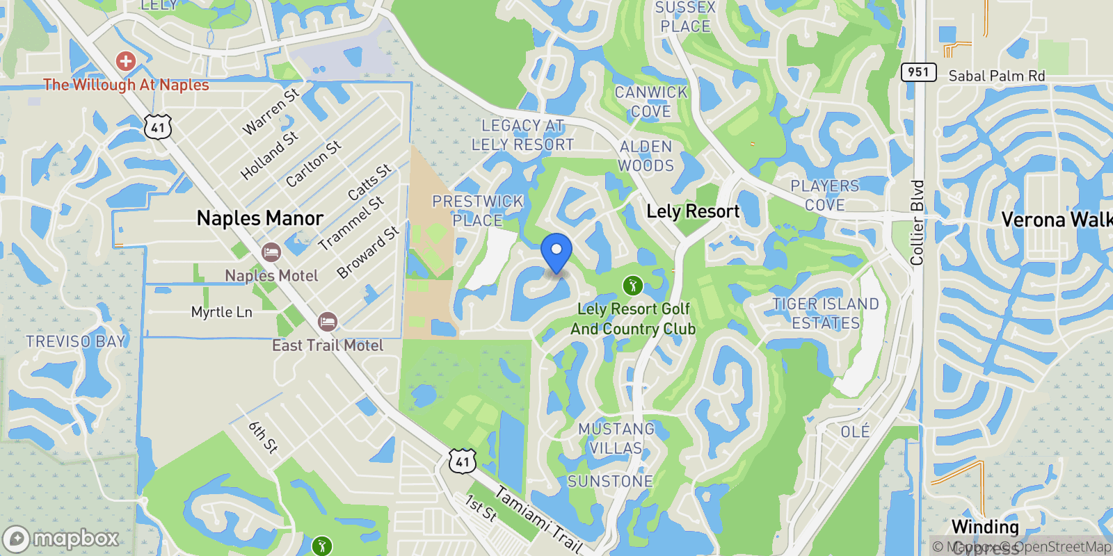 Map showing 8996 Crooked Stick CT, Naples, FL, 34113, USA, Naples, Florida, United States.