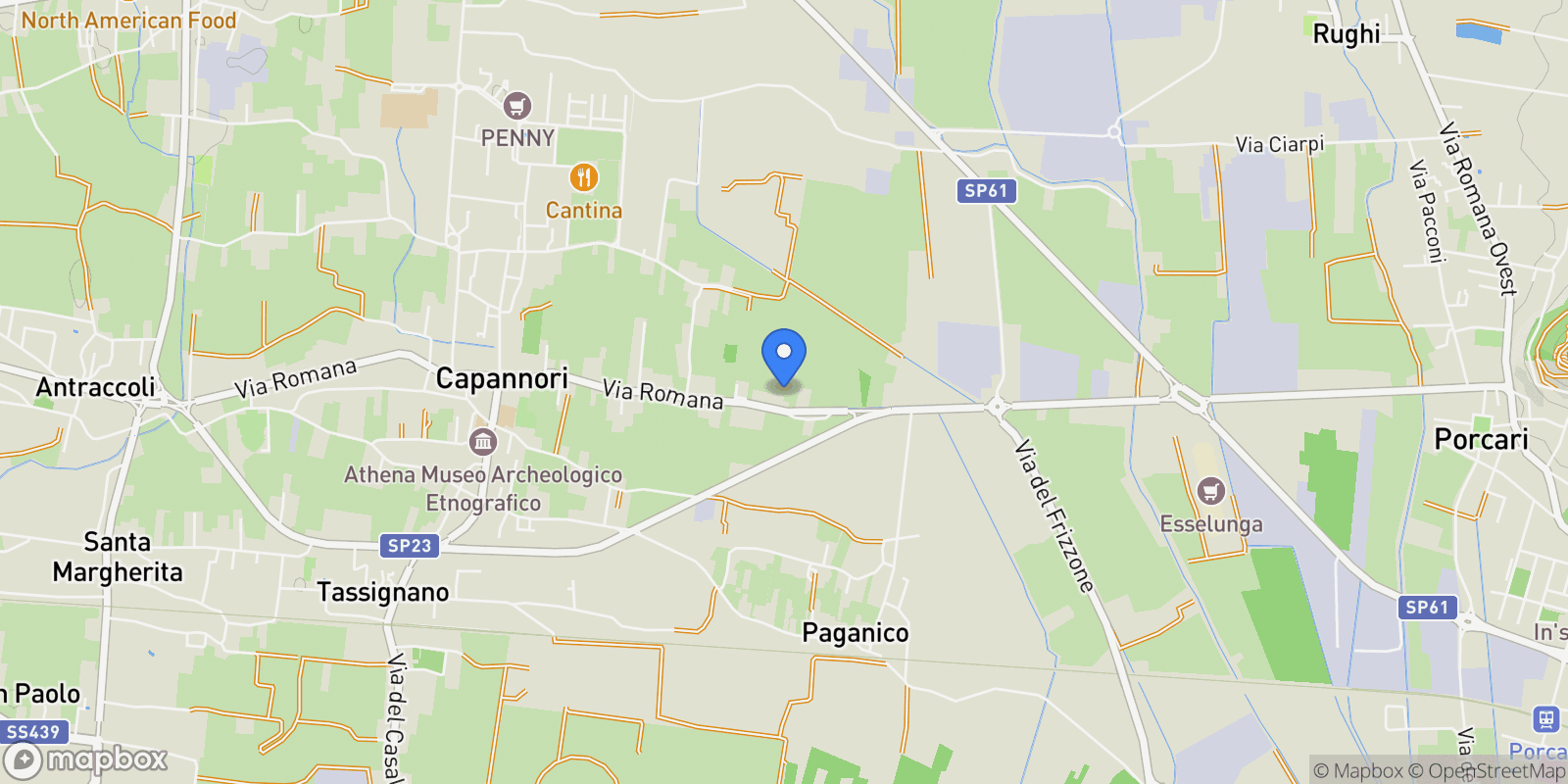 Map showing Capannori, Corte Franceschini, Tuscany, Italy.