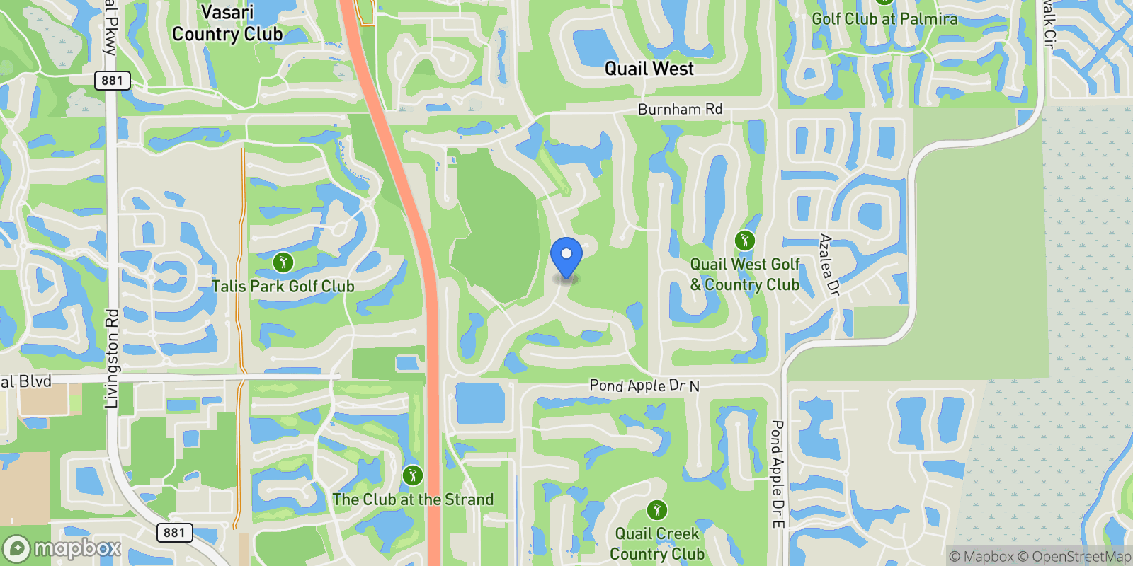 Map showing 4300 Brynwood DR, Naples, FL, 34119, USA, Naples, Florida, United States.