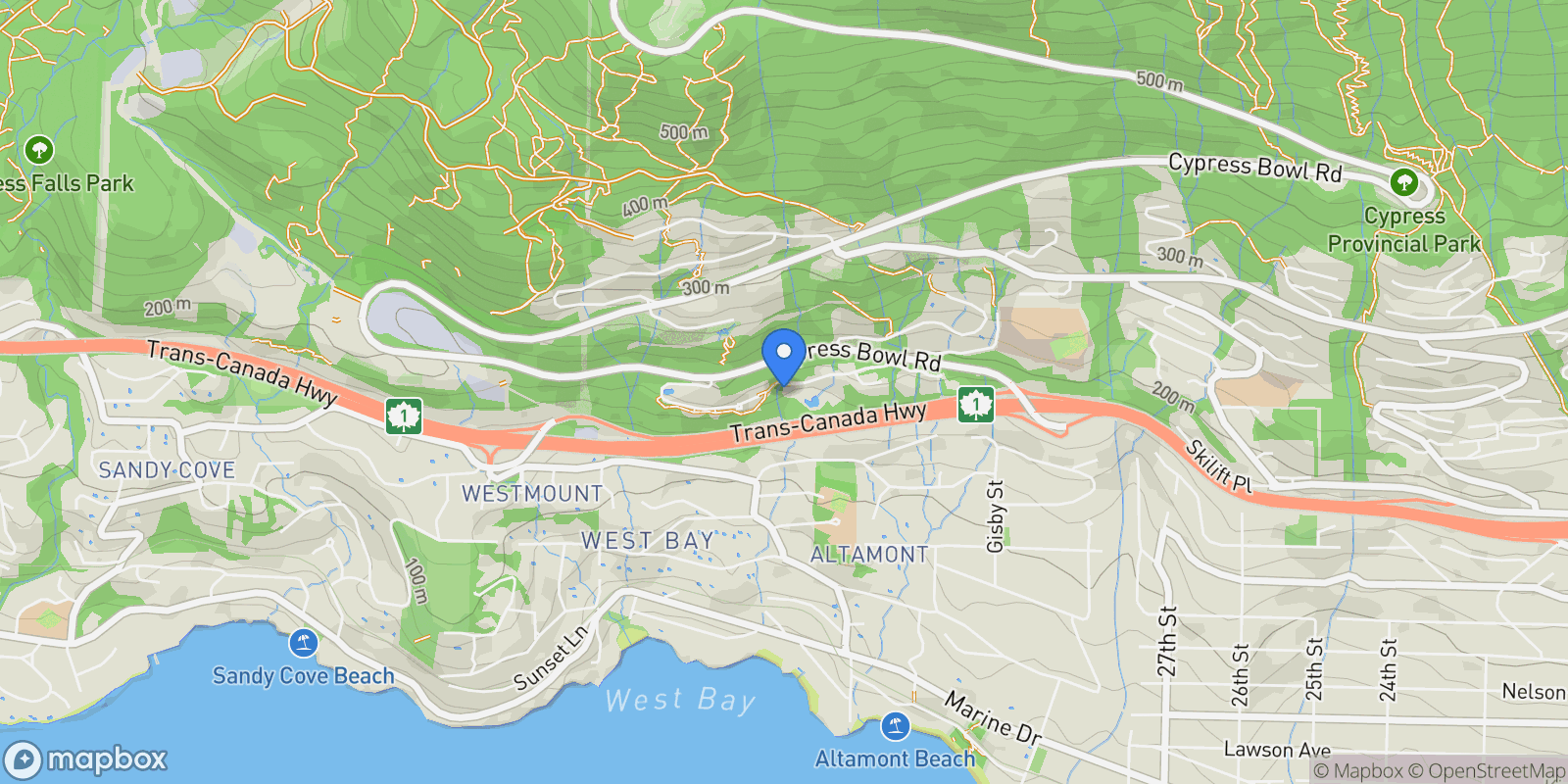 Map showing 3178 Deer Ridge Drive, West Vancouver, BC V7S 4W1, West Vancouver, British Columbia, Canada.