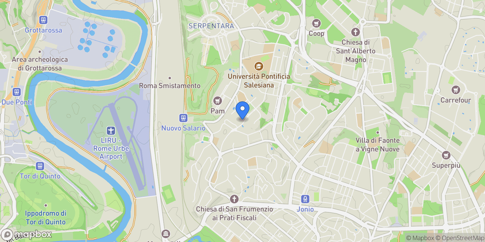 Map showing Roma Roma Suvereto 257, Rome, Lazio, Italy.