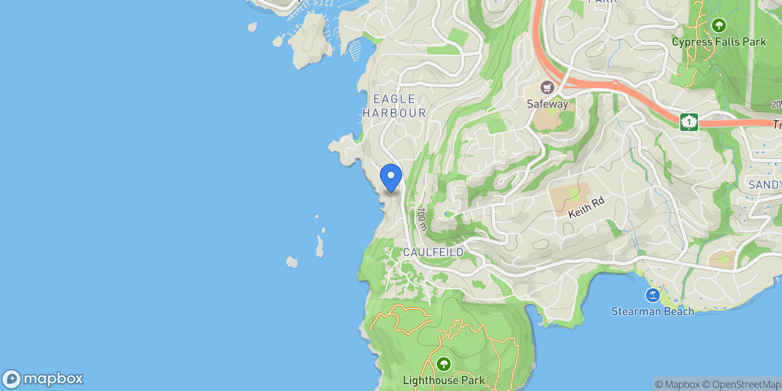 Map showing 5240 Marine Drive, West Vancouver, BC V7W 2P8, West Vancouver, British Columbia, Canada.
