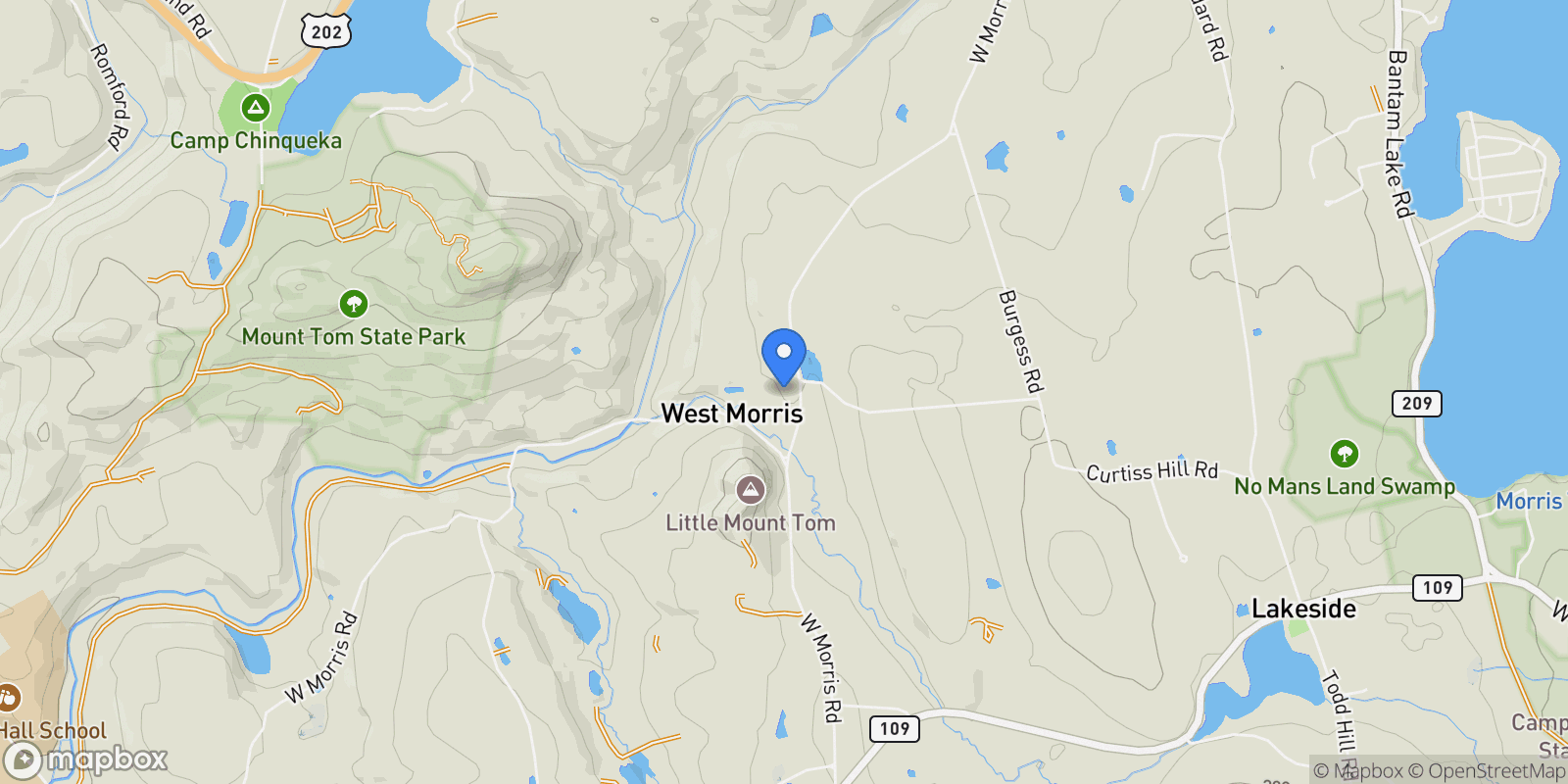 Map showing 199 West Morris Road, Morris, CT, 06763, USA, Morris, Connecticut, United States.