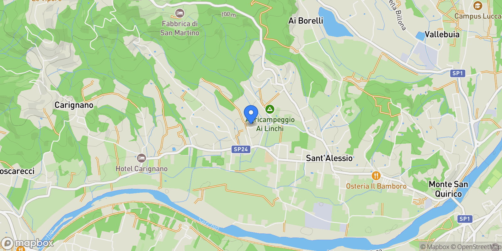 Map showing Lucca, Lucca, Tuscany, Italy.