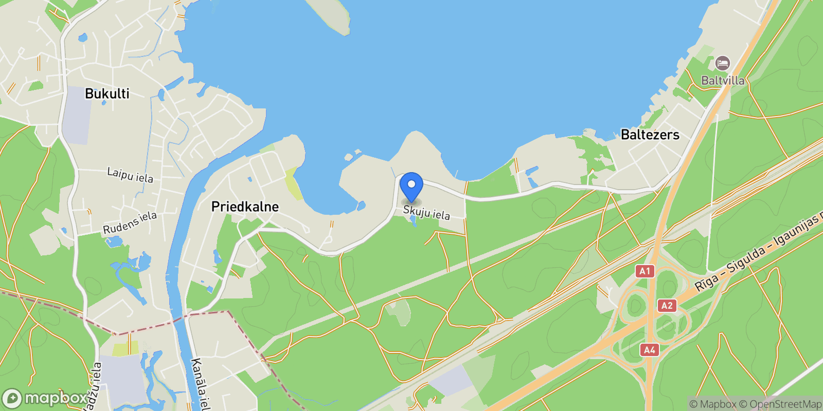 Map showing Skuju iela 3, Priedkalne, Garkalnes pag., Ropažu nov., Priedkalne, Garkalne Municipality, Latvia.