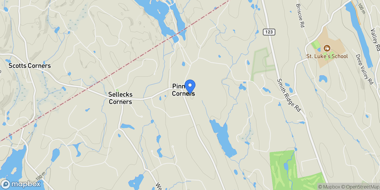 Map showing 1247 Oenoke Ridge, New Canaan, CT, 06840, USA, New Canaan, Connecticut, United States.