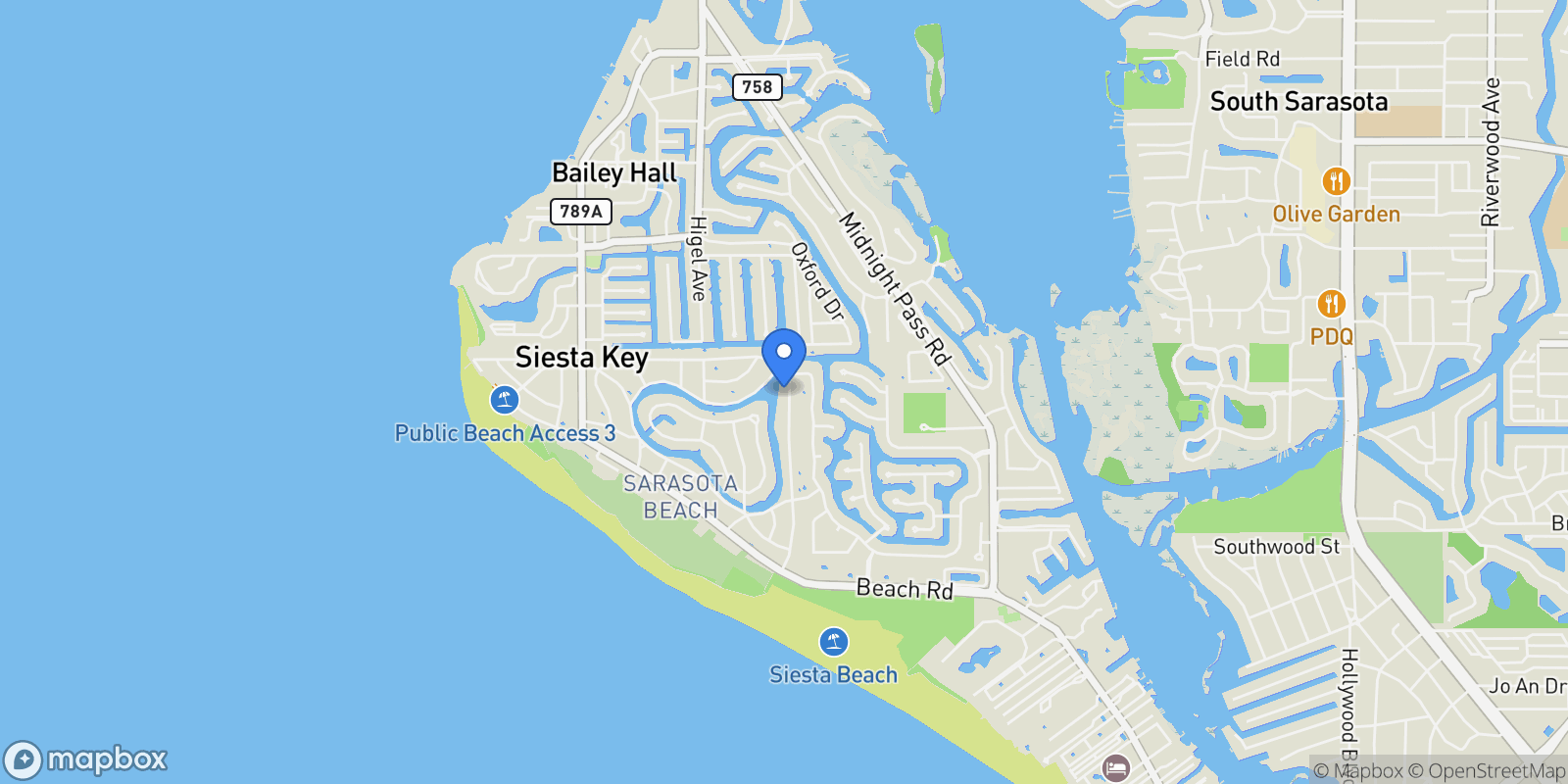 Map showing 5246 AVENIDA DEL MARE, Siesta Key, FL, 34242, USA, Siesta Key, Florida, United States.