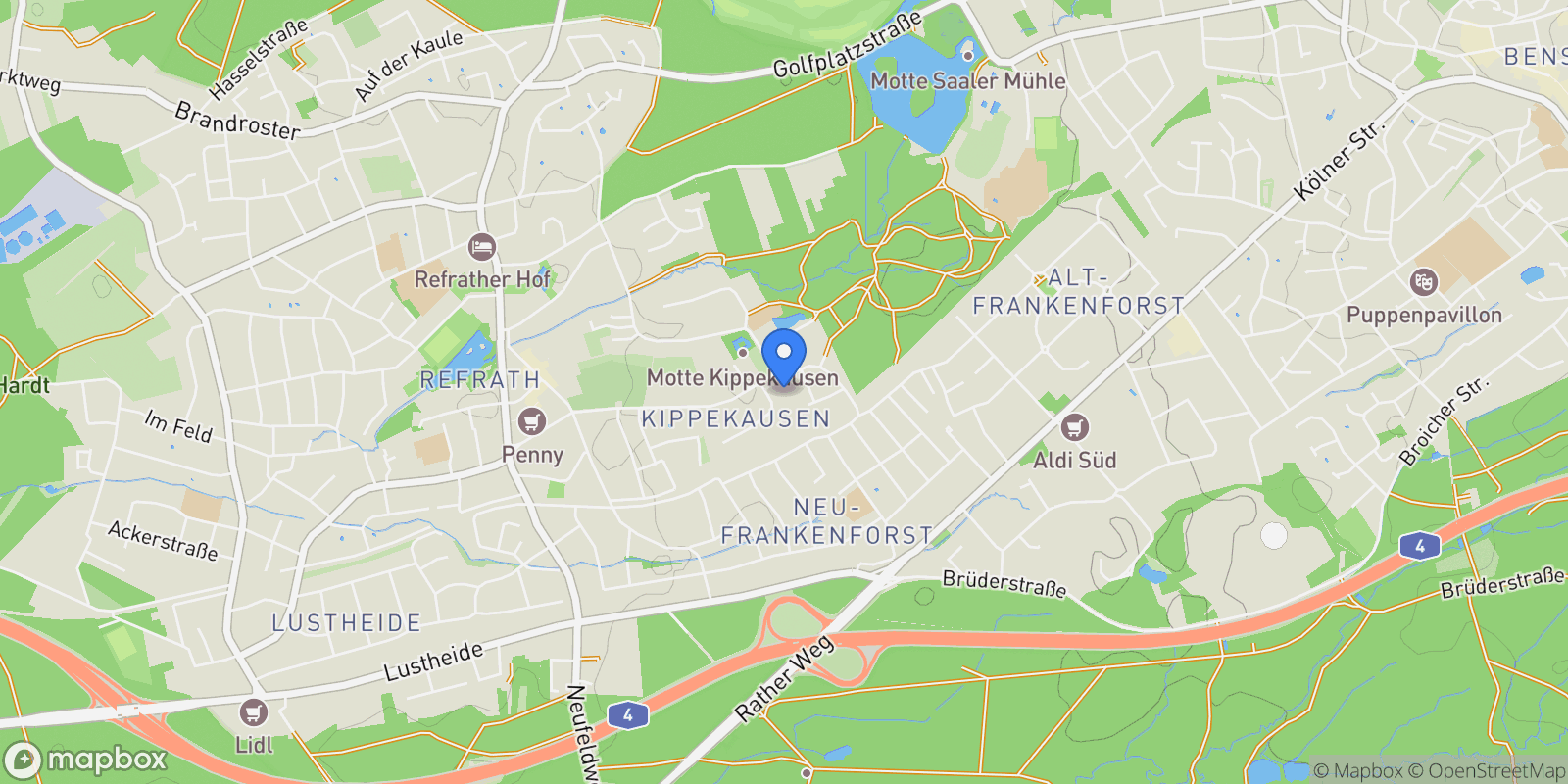 Map showing Bergisch Gladbach, North Rhine-Westphalia, Germany.