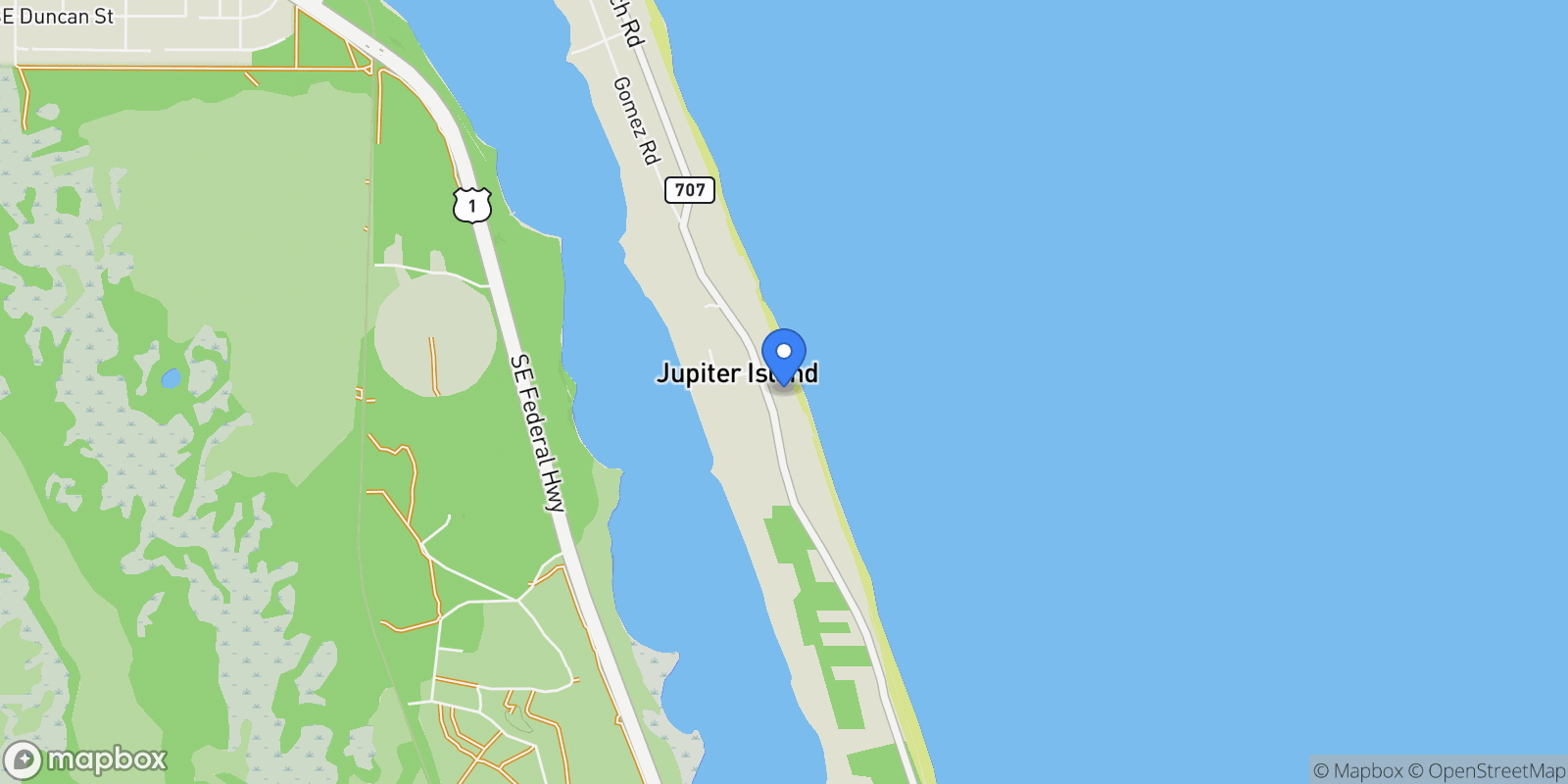 Map showing 247 S Beach Rd, Jupiter Island, FL, 33455, USA, Hobe Sound, Florida, United States.