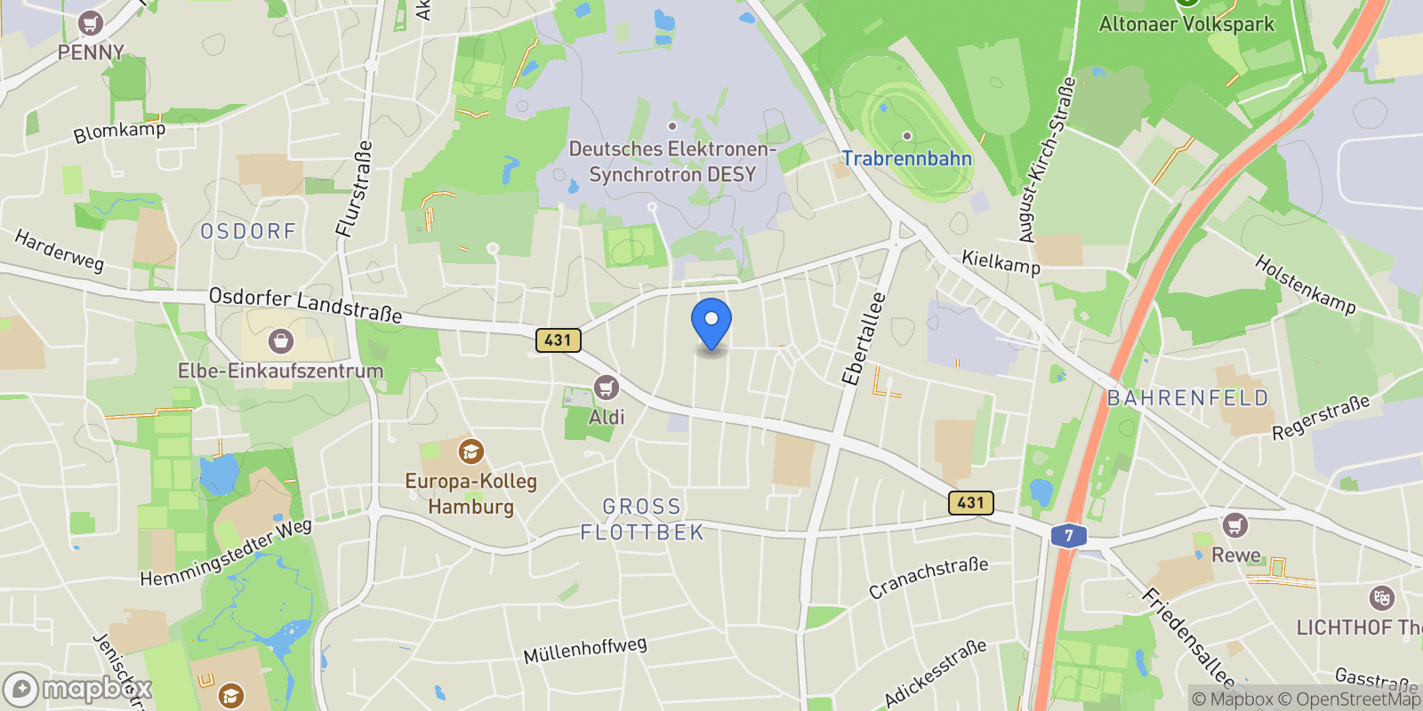 Map showing Hamburg, Hamburg, Germany.
