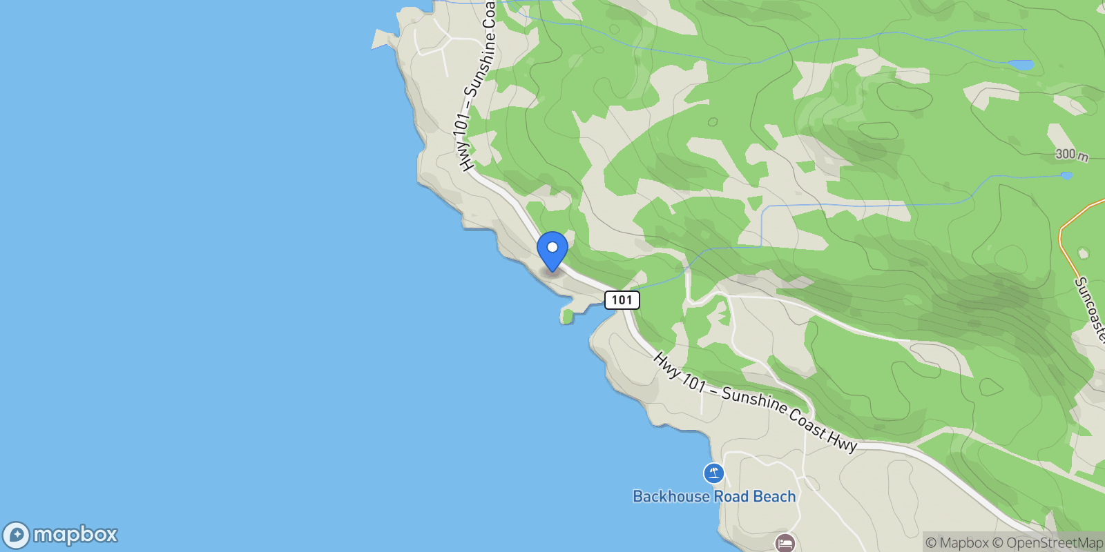 Map showing 10881 Sunshine Coast Highway, Halfmoon Bay, BC V7Z 1B8, Halfmoon Bay, British Columbia, Canada.