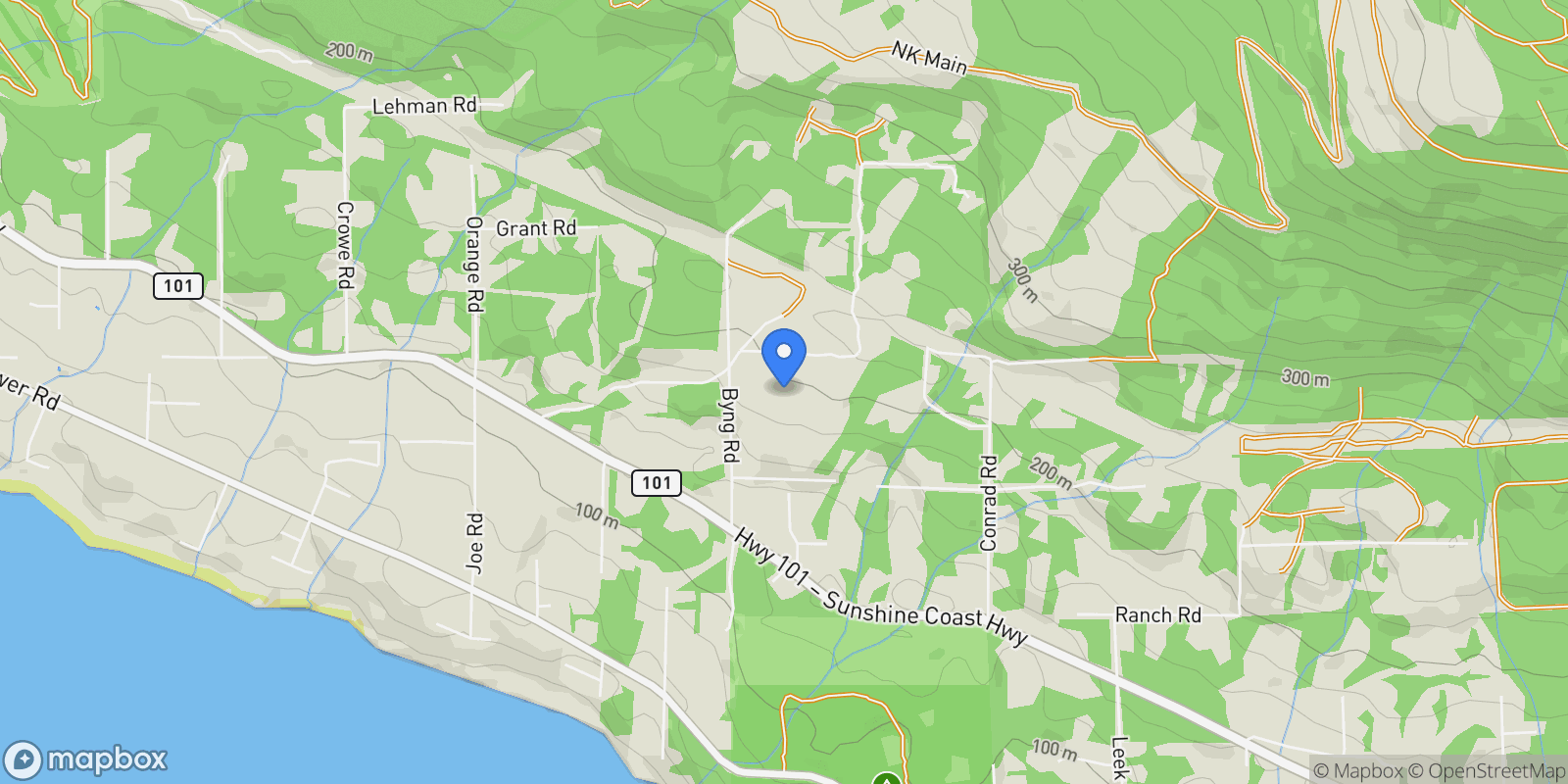 Map showing 2247 Pixton Road, Roberts Creek, BC V0N 2W5, Roberts Creek, British Columbia, Canada.