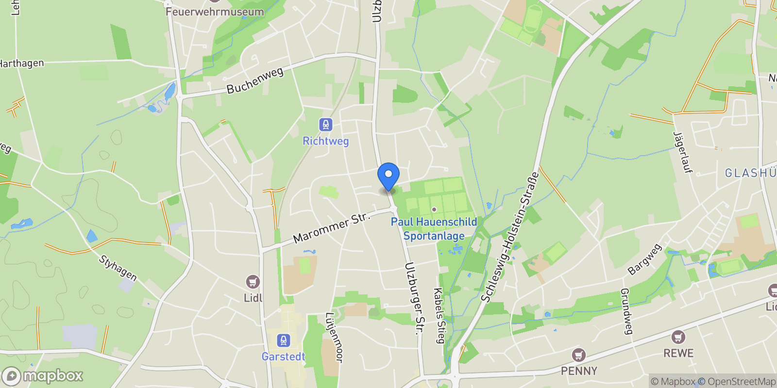 Map showing Norderstedt, Schleswig-Holstein, Germany.