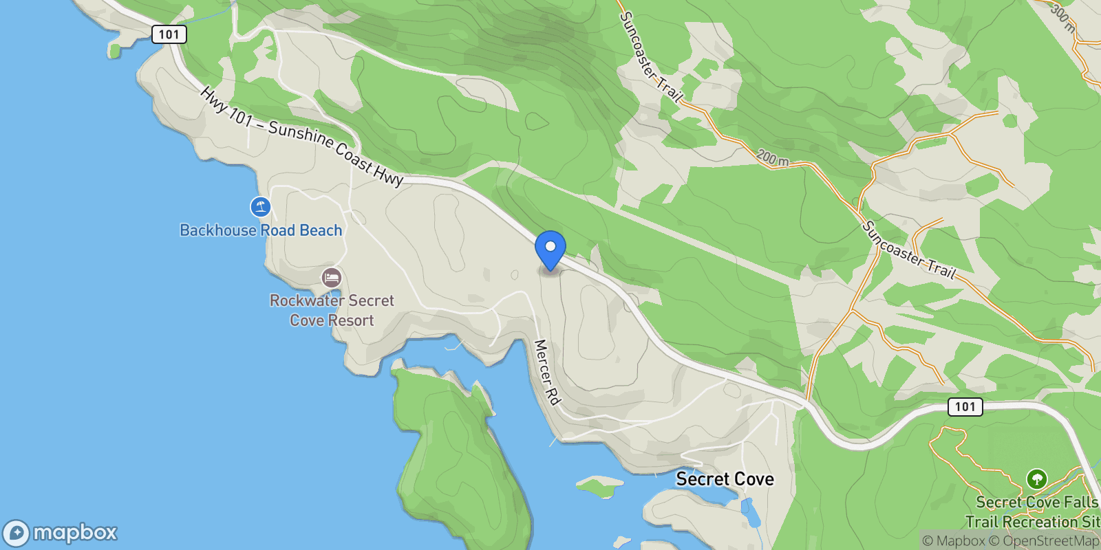Map showing 10339 Sunshine Coast Highway, Halfmoon Bay, BC V7Z 1B7, Halfmoon Bay, British Columbia, Canada.