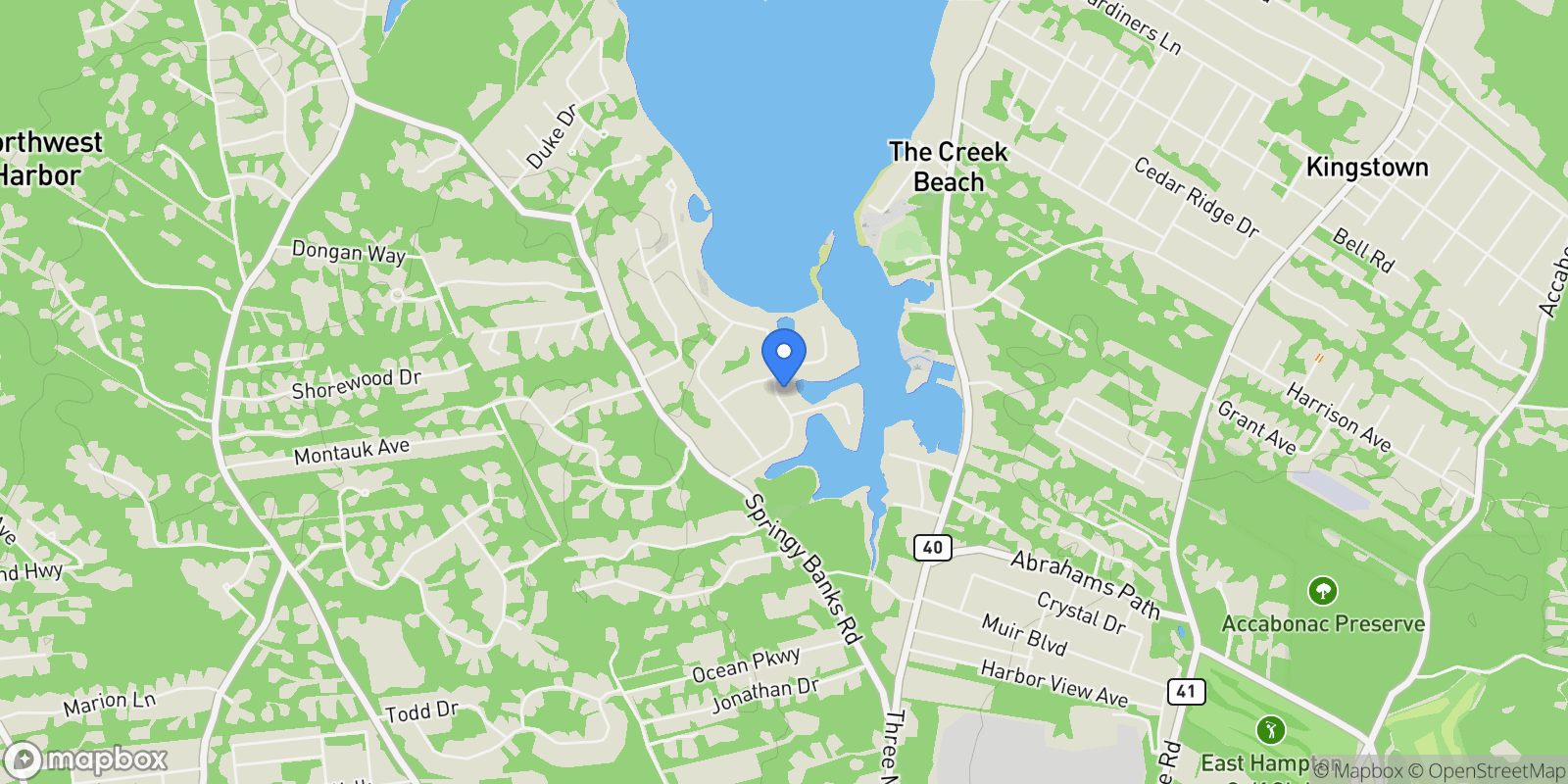 Map showing 28 Oyster Shores Road, East Hampton, NY, 11937, USA, East Hampton, New York, United States.