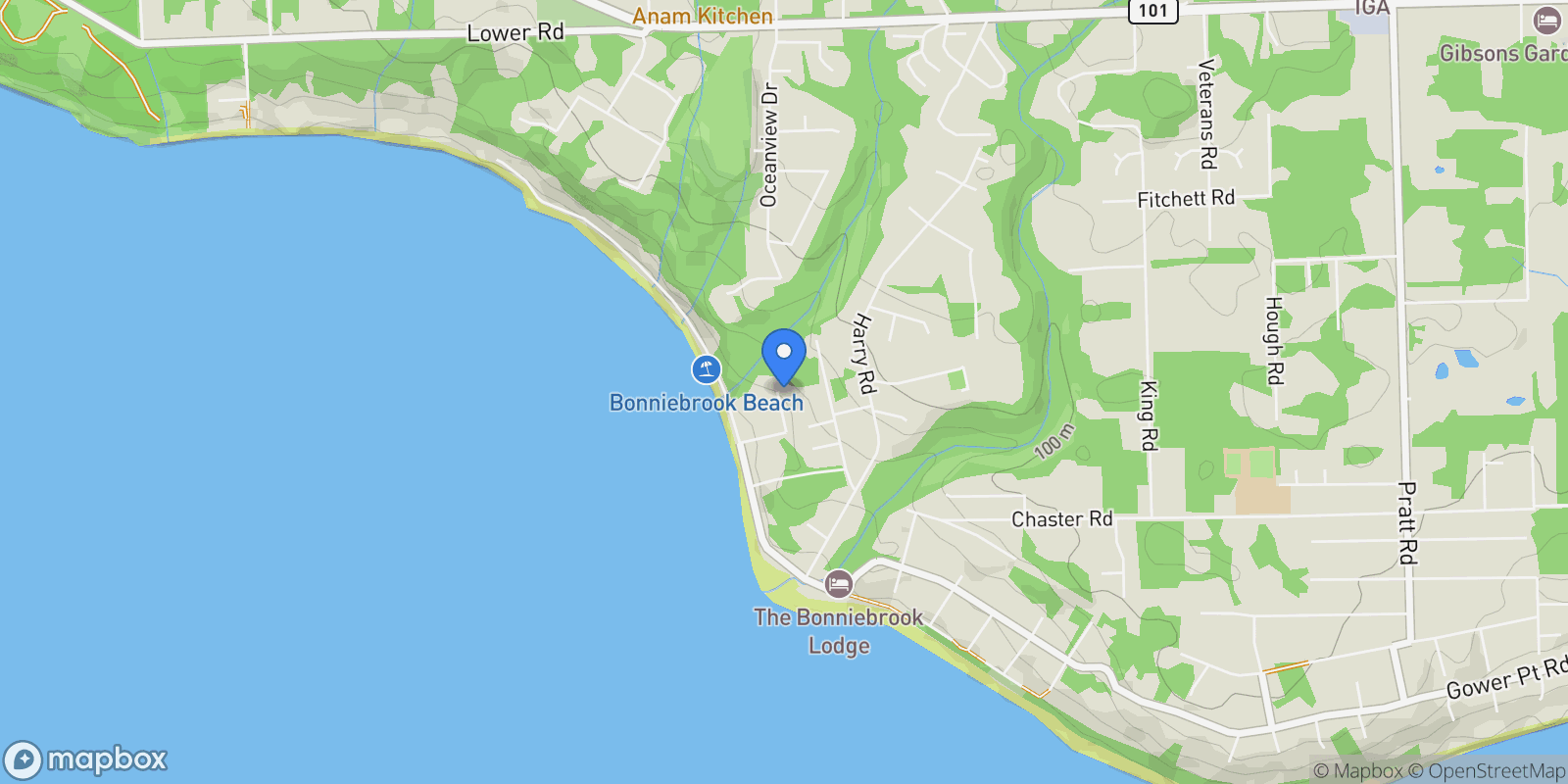 Map showing 1664 Gower Point Road, Gibsons, BC V0N 1V5, Gibsons, British Columbia, Canada.