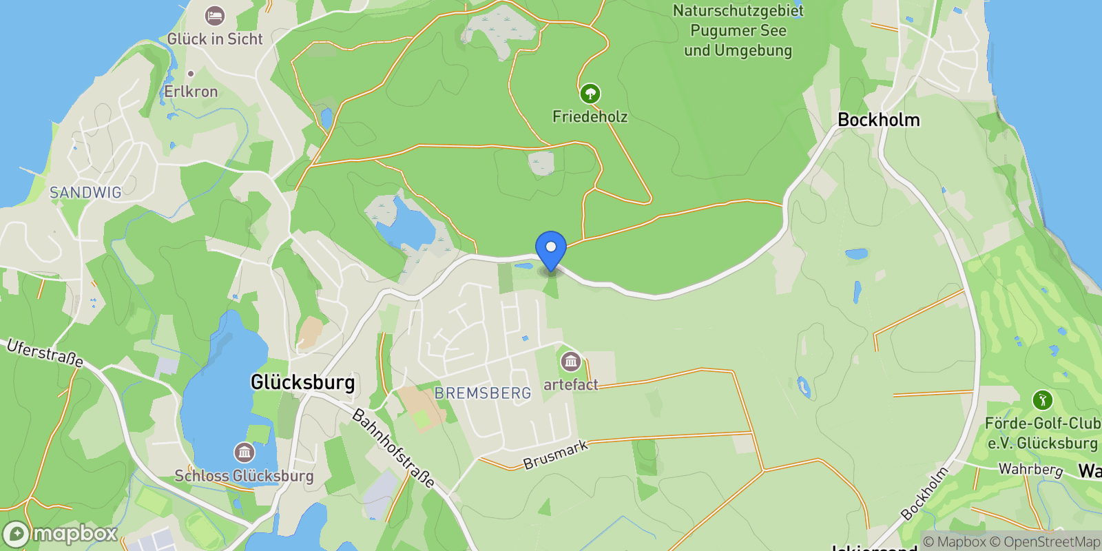 Map showing Glücksburg, Schleswig-Holstein, Germany.