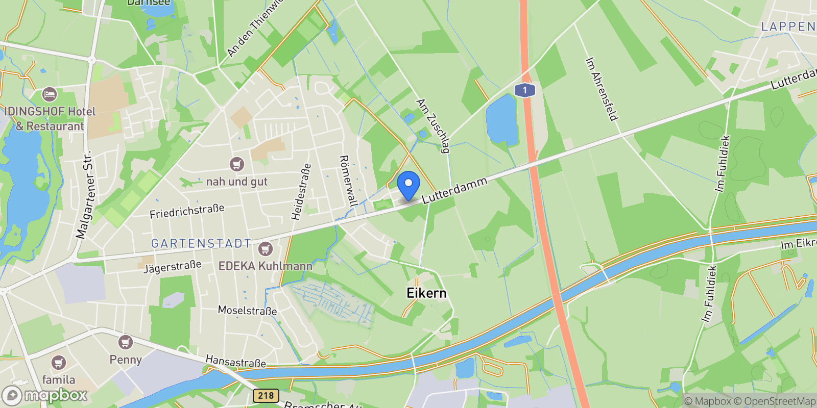 Map showing Bramsche, Lower Saxony, Germany.