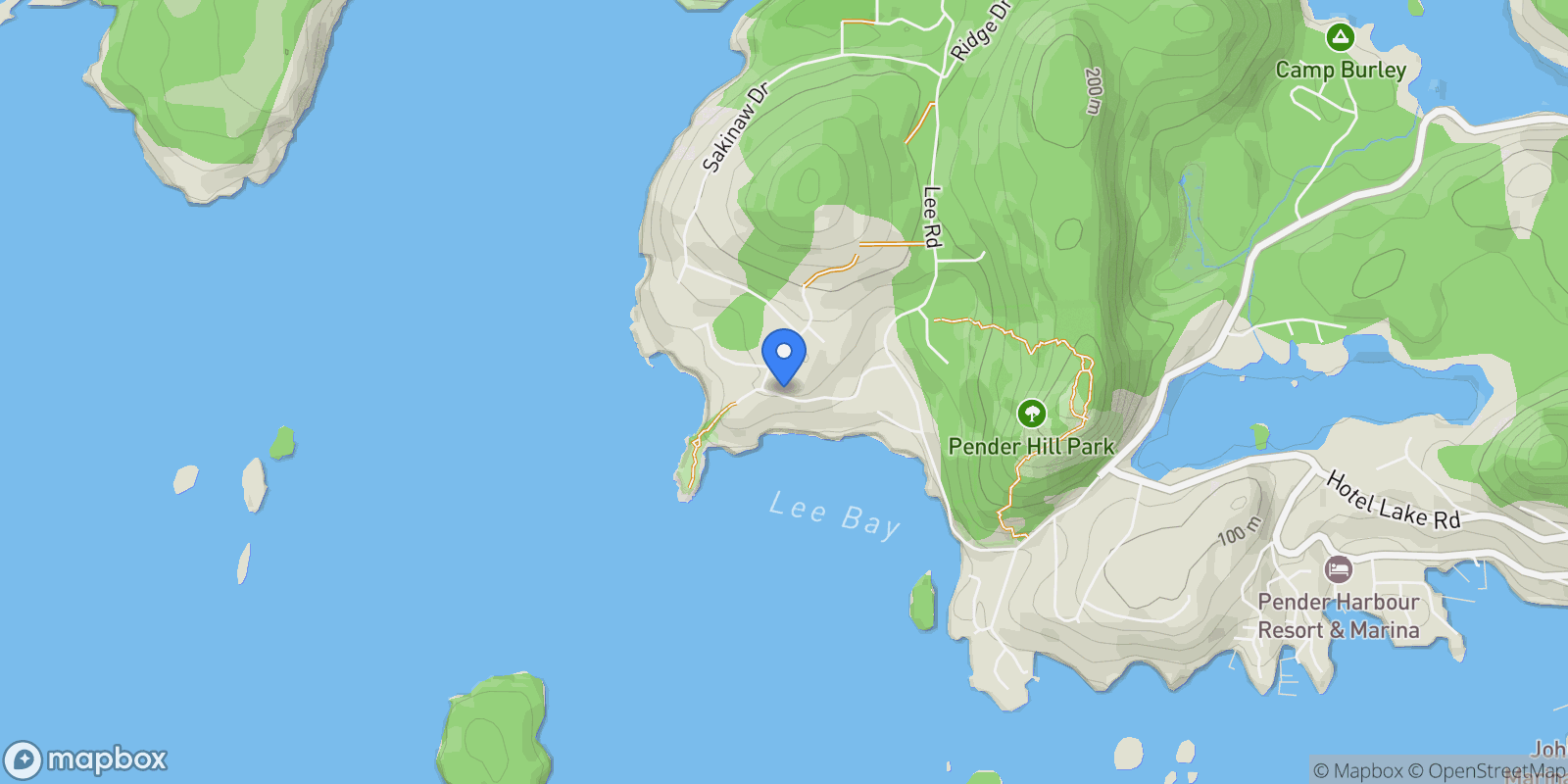 Map showing 4247 Orca Road, Garden Bay, BC V0N 1S1, Garden Bay, British Columbia, Canada.
