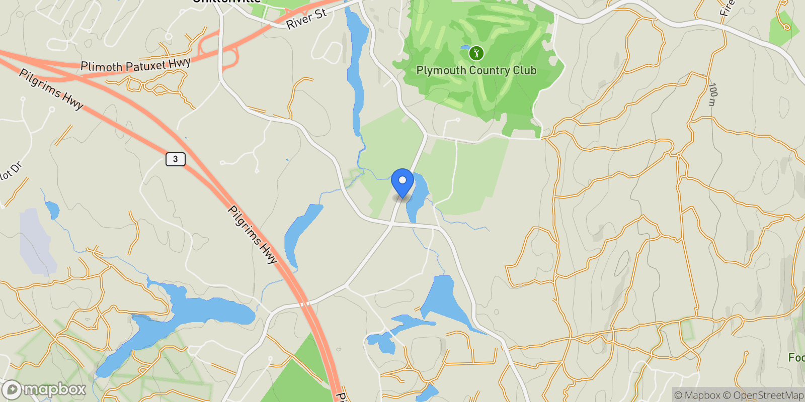 Map showing 122 Clifford Rd, Plymouth, MA, 02360, USA, Plymouth, Massachusetts, United States.