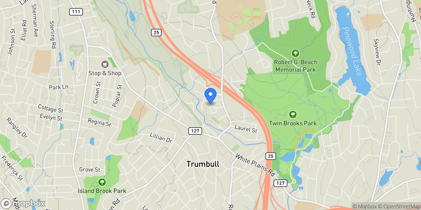 Map showing 33 Enclave Drive, #33, Trumbull, CT, 06611, USA, Trumbull, Connecticut, United States.