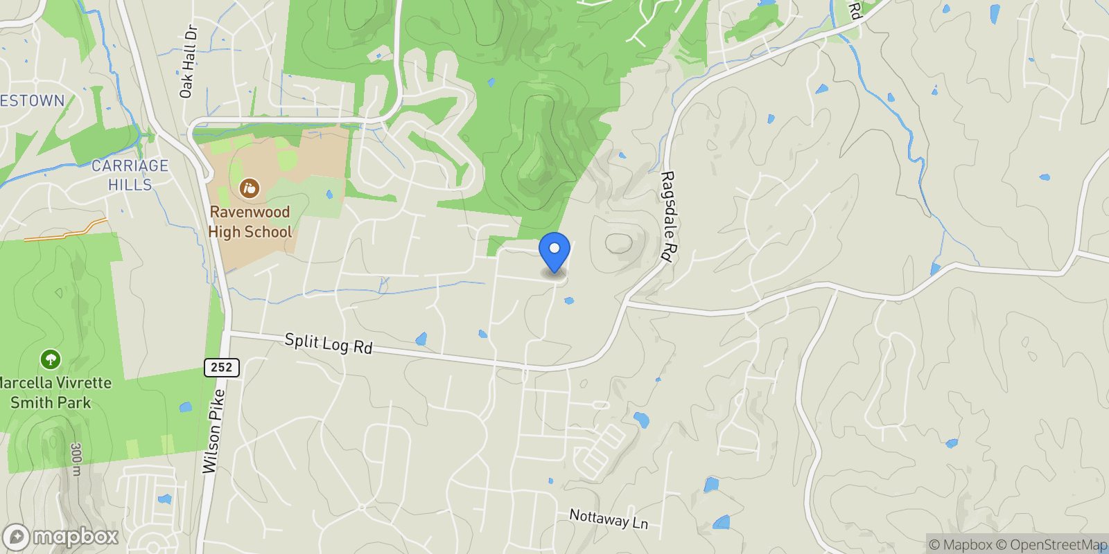 Map showing 9514 Glenfiddich Trce, Nashville, Tennessee, United States.