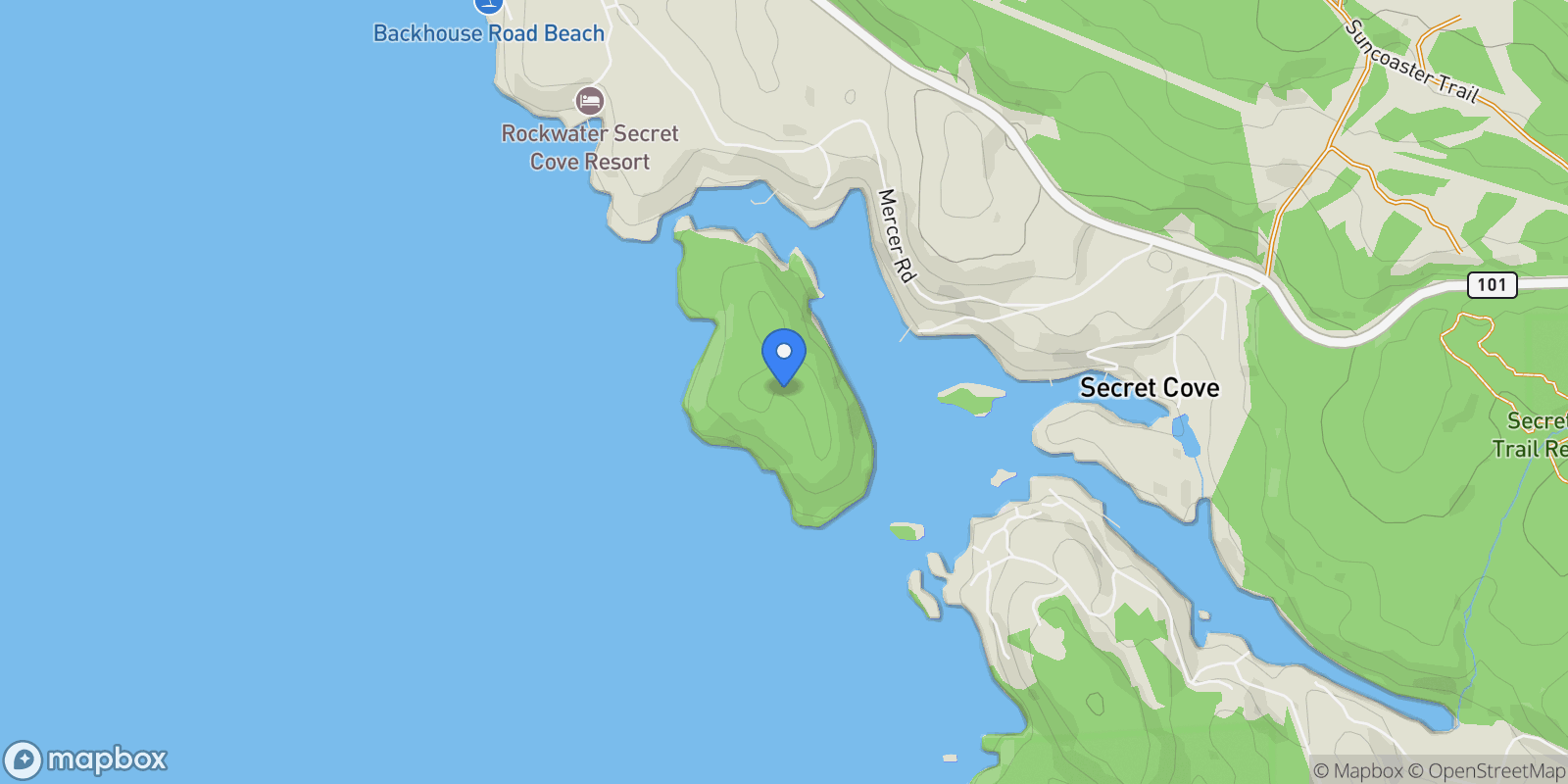 Map showing Lot A-B Turnagain Island, Halfmoon Bay, BC V7Z 1B7, Halfmoon Bay, British Columbia, Canada.
