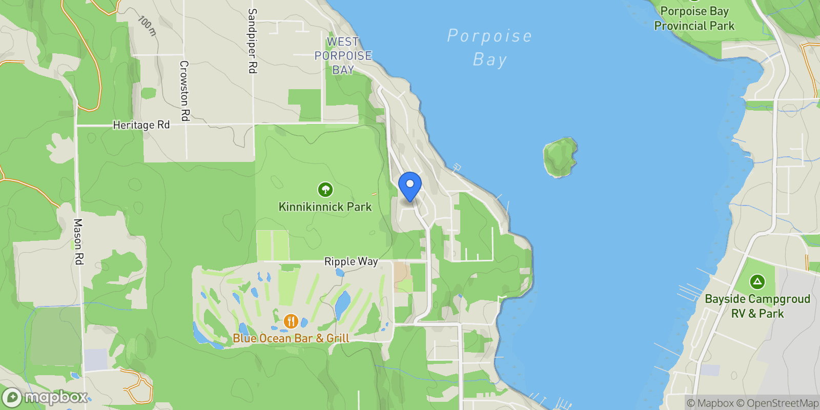 Map showing 6135 Fairway Avenue, Sechelt, BC V7Z 0L6, Sechelt, British Columbia, Canada.