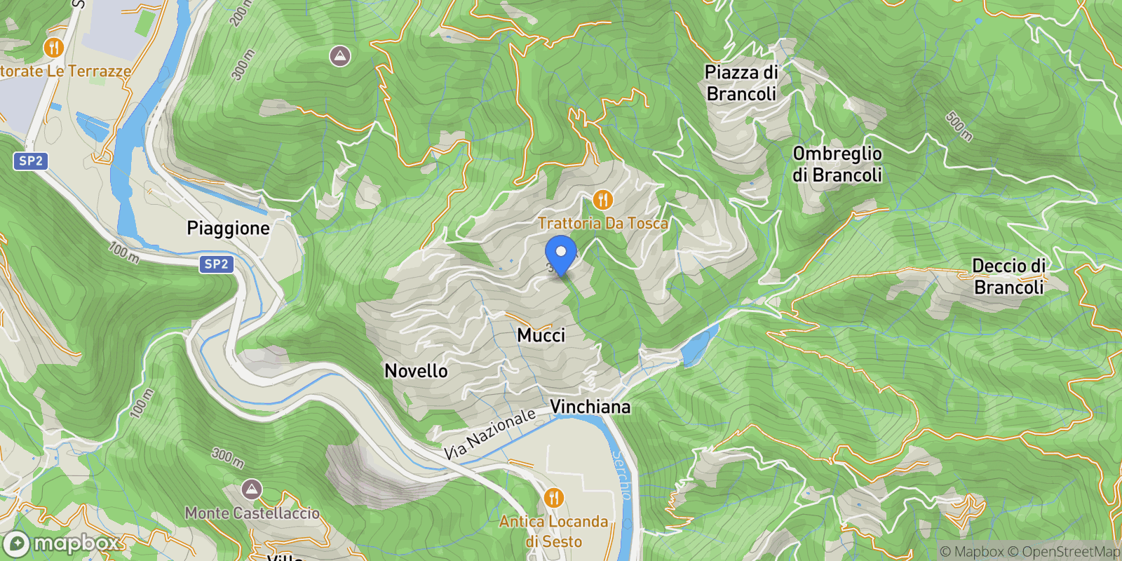 Map showing Brancoli, Lucca, Tuscany, Italy.