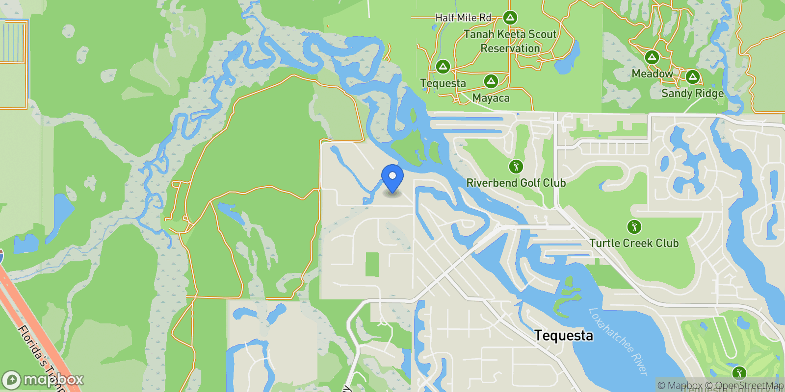 Map showing 8319 SE Rivers Edge Street, Jupiter, FL, 33458, USA, Jupiter, Florida, United States.