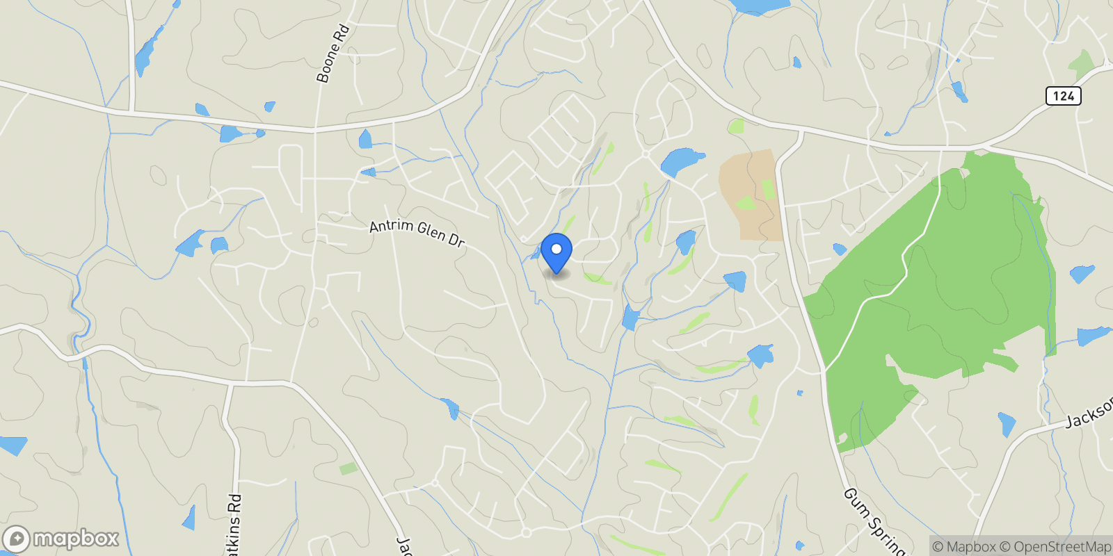 Map showing 3111 Mulberry Greens Lane, Jefferson, Georgia, United States.