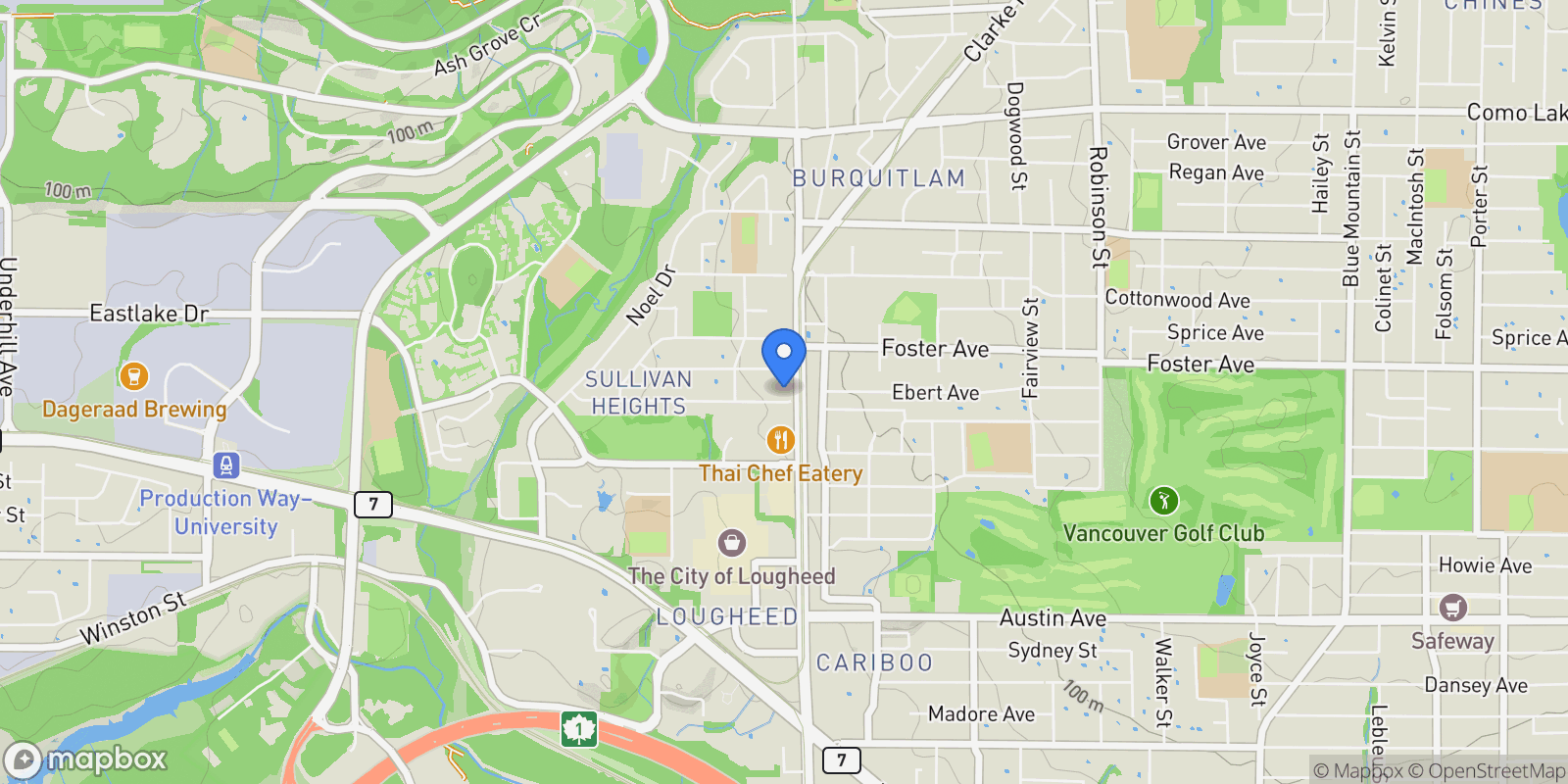 Map showing 9977 Sullivan Street, Burnaby, BC V3J 1J1, Burnaby, British Columbia, Canada.