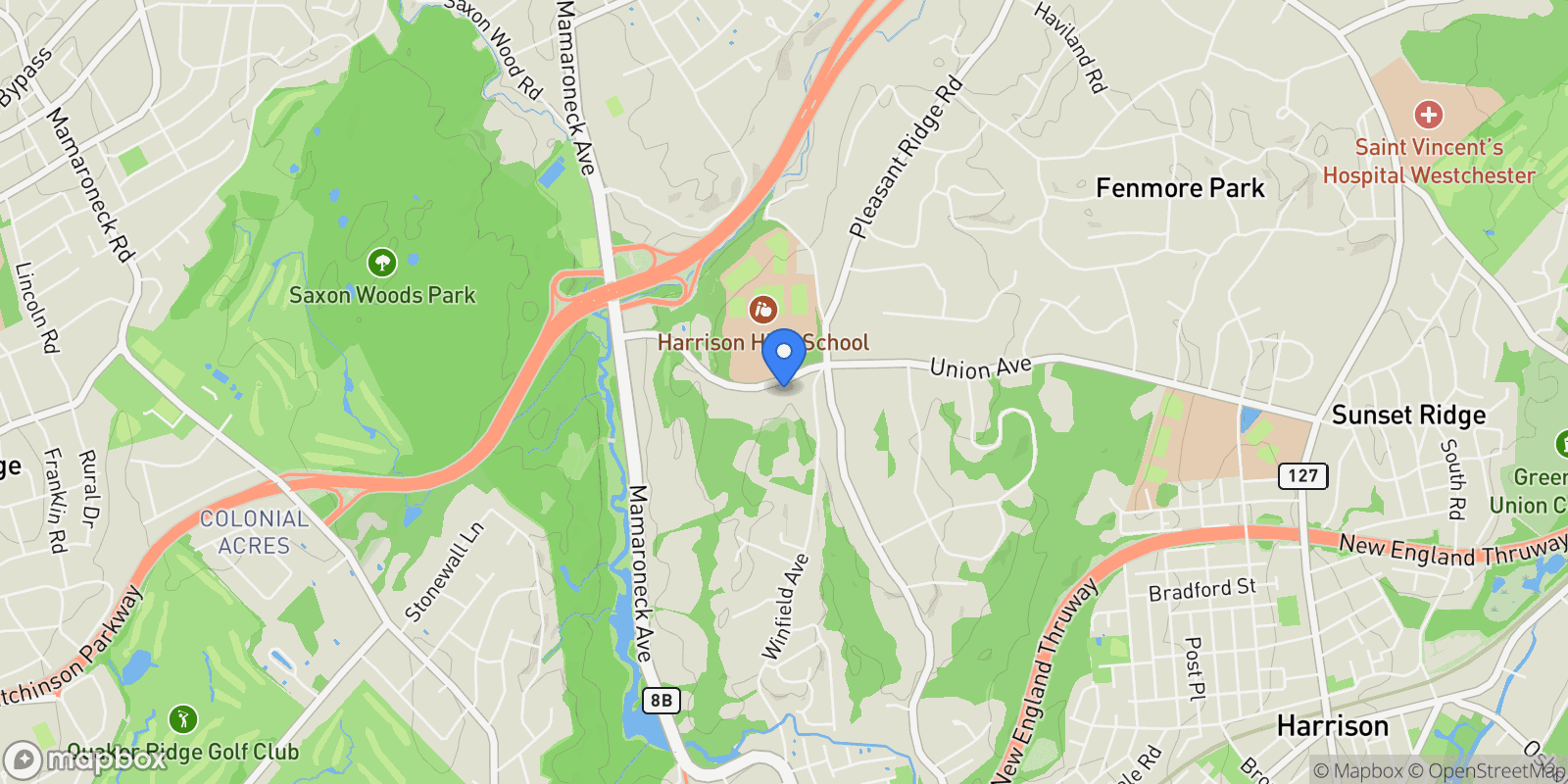 Map showing 228 Union Avenue, Harrison, NY, 10528, USA, Harrison, New York, United States.