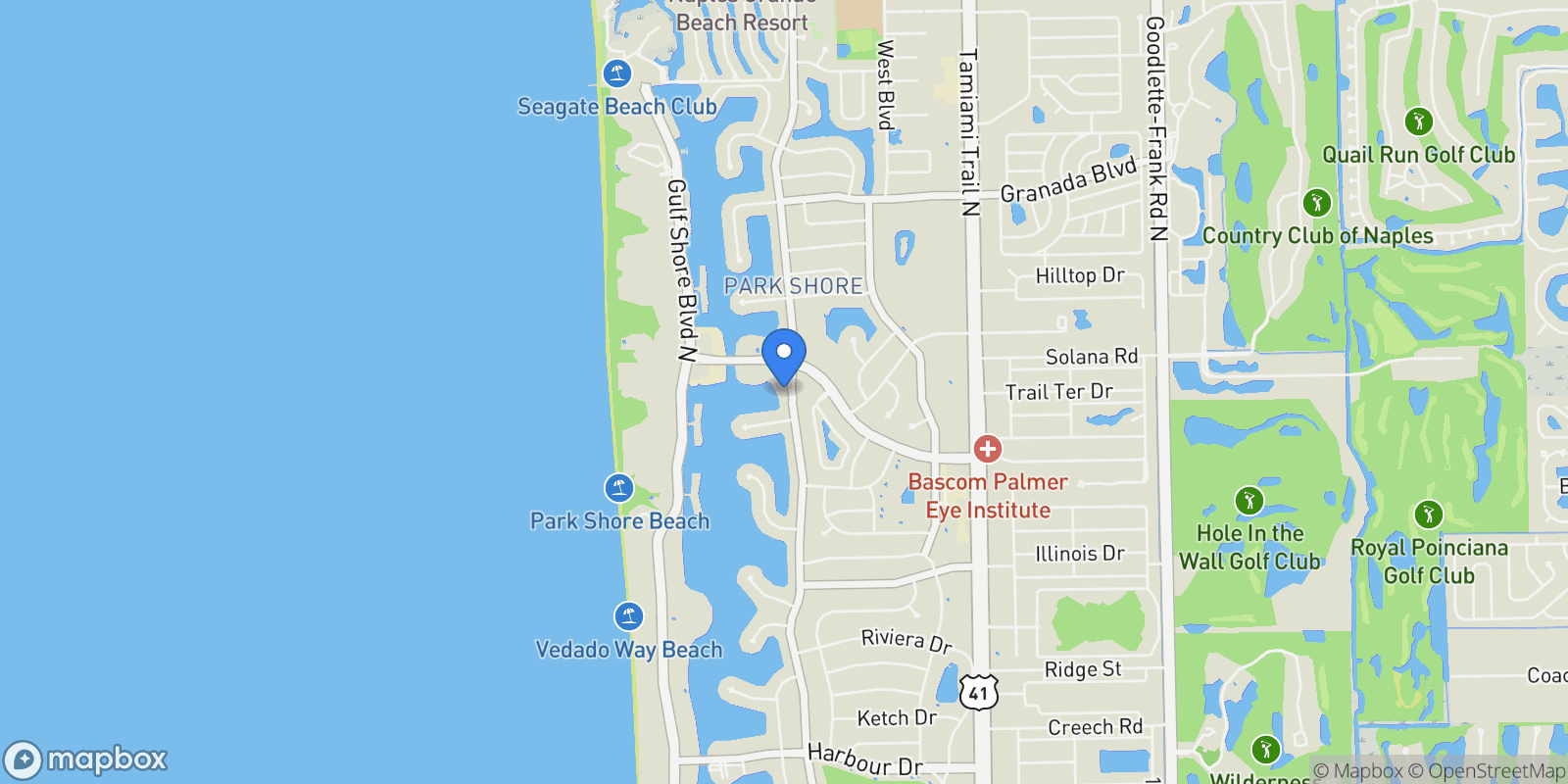 Map showing 4051 Crayton RD, #4051, Naples, FL, 34103, USA, Naples, Florida, United States.