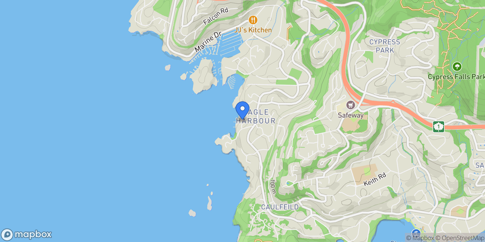 Map showing 5363 Kew Cliff Road, West Vancouver, BC V7W 1M3, West Vancouver, British Columbia, Canada.