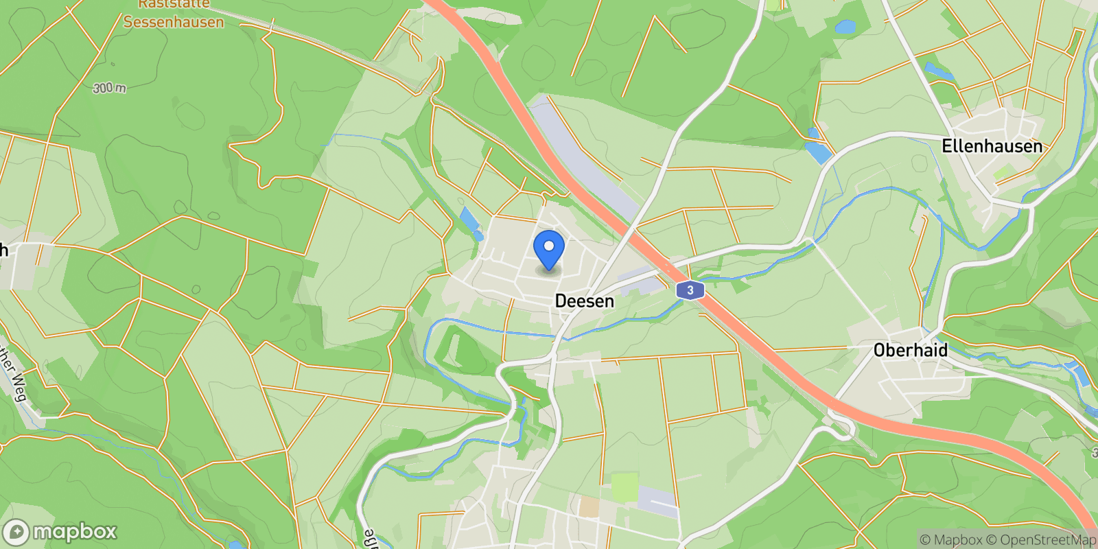 Map showing Deesen, Rhineland-Palatinate, Germany.