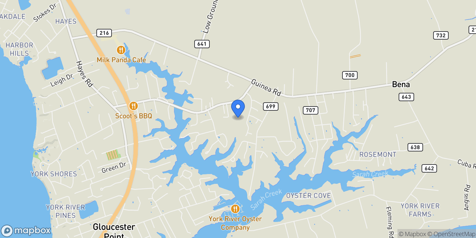 Map showing 2049 Swiss (Lot #3) Lane, 23072, Virginia, United States.