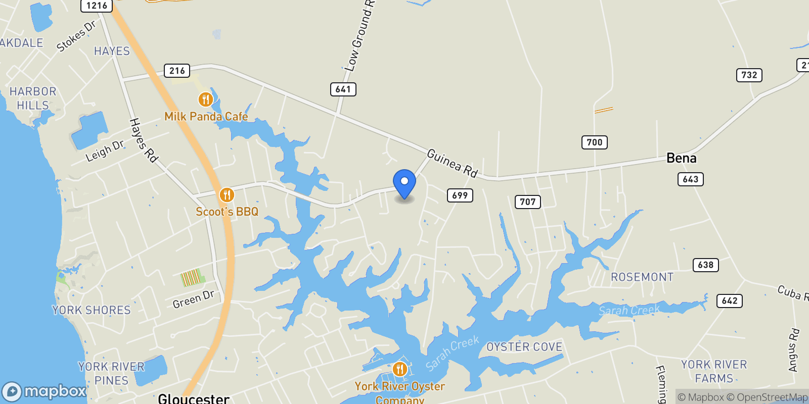 Map showing 2022 Swiss (Lot #8) Lane, 23072, Virginia, United States.