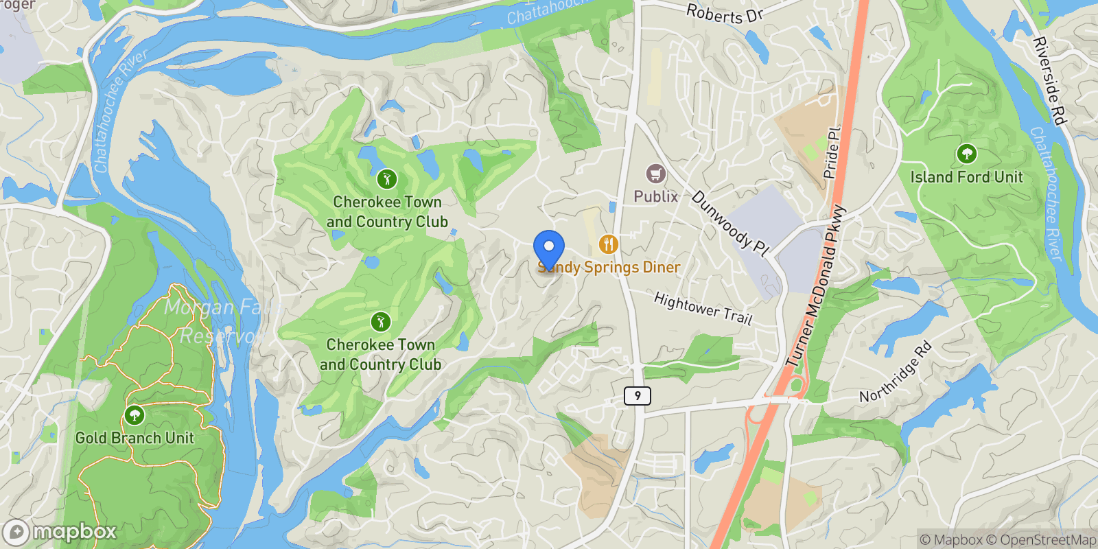 Map showing 8520 Valemont Drive, Atlanta, Georgia, United States.