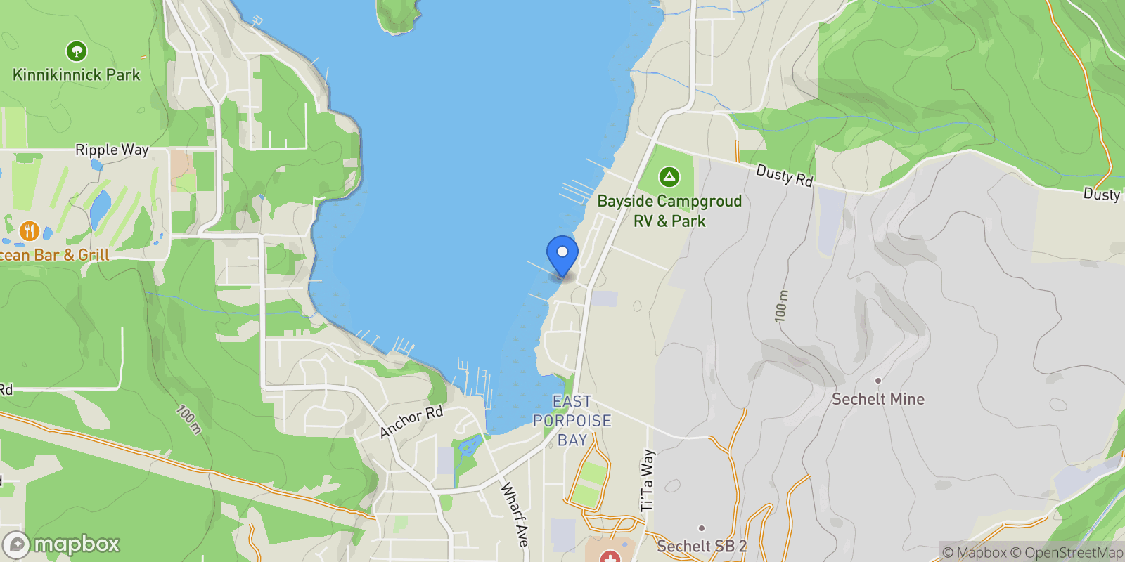 Map showing 5591 Delta Road, Sechelt, BC V7Z 0G1, Sechelt, British Columbia, Canada.