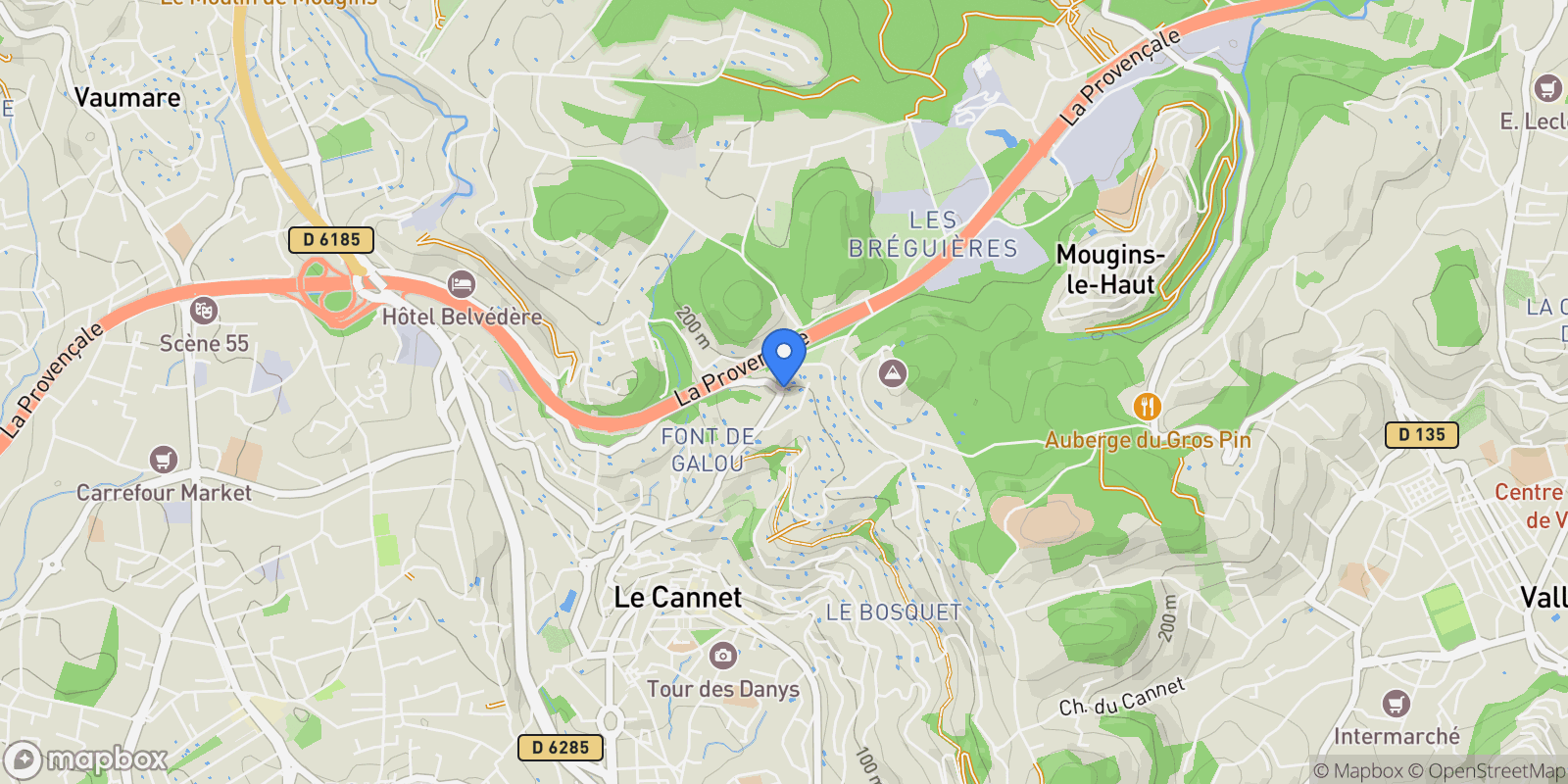 Map showing Le Cannet, Provence-Alpes-Côte d'Azur, France.