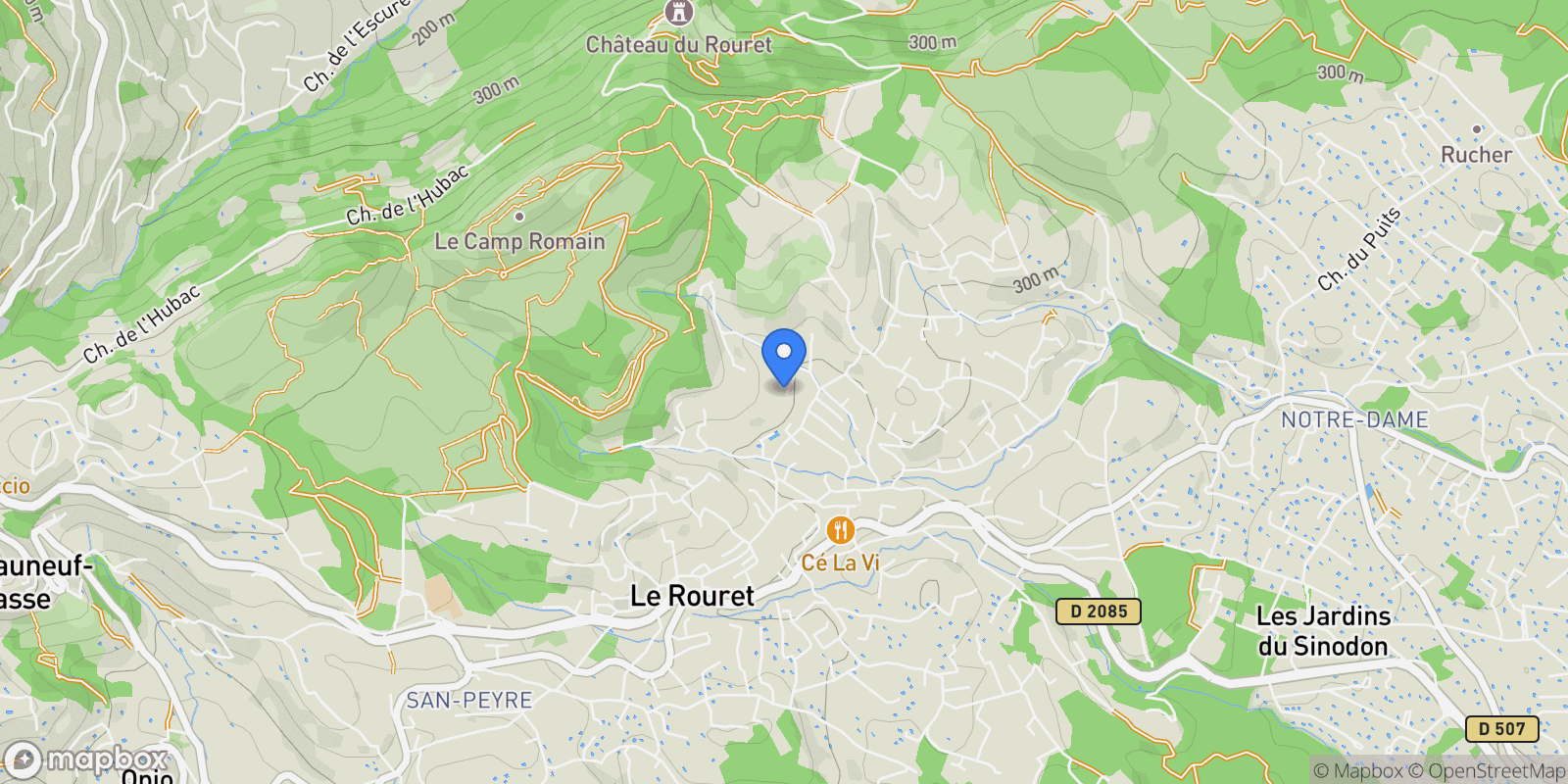 Map showing Le Rouret, Provence-Alpes-Côte d'Azur, France.