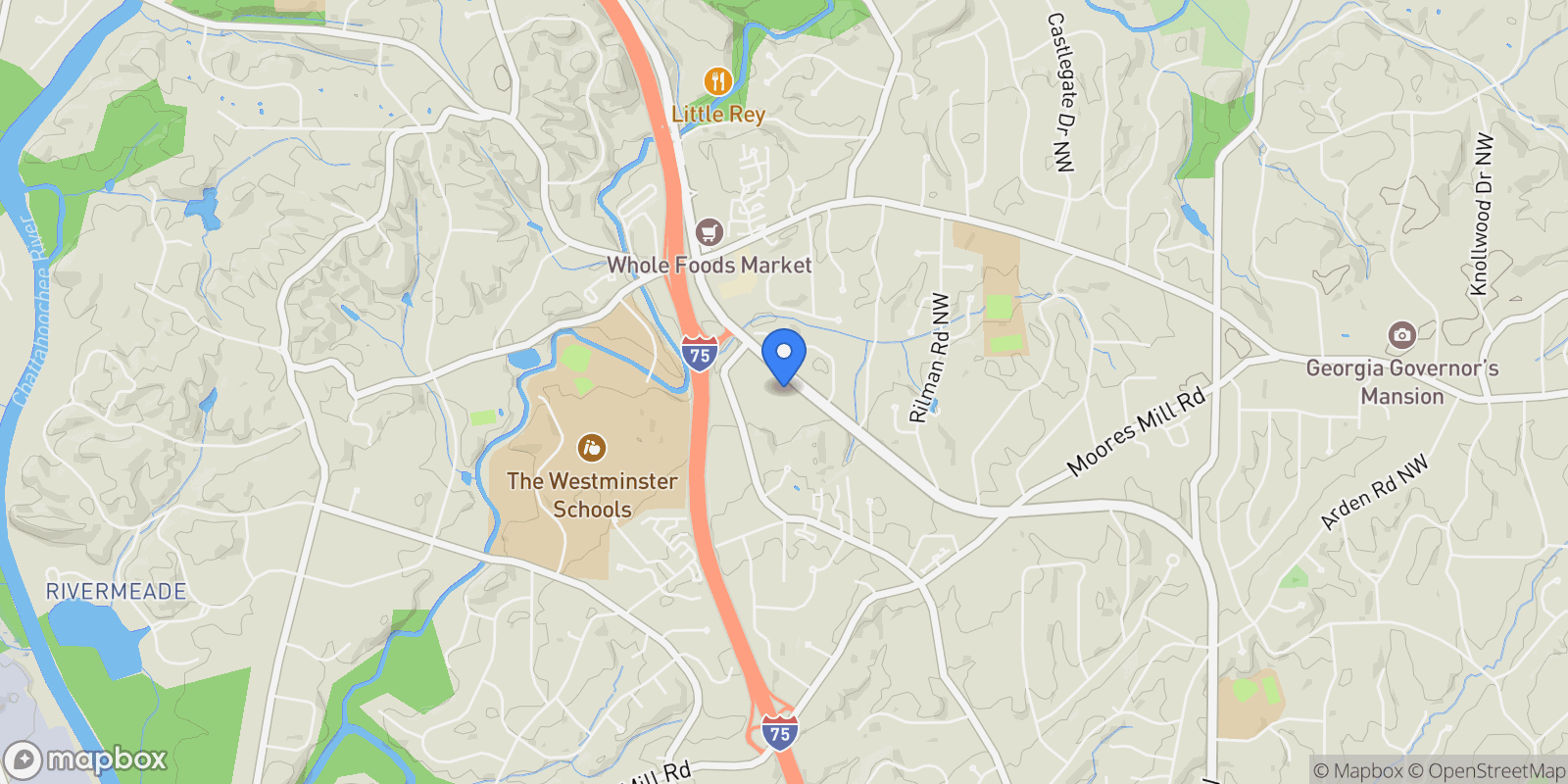 Map showing 3286 Northside Parkway NW No. PH2, Atlanta, GA 30327, Atlanta, Georgia, United States.