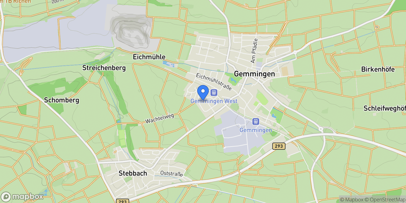 Map showing Gemmingen, Baden-Württemberg, Germany.