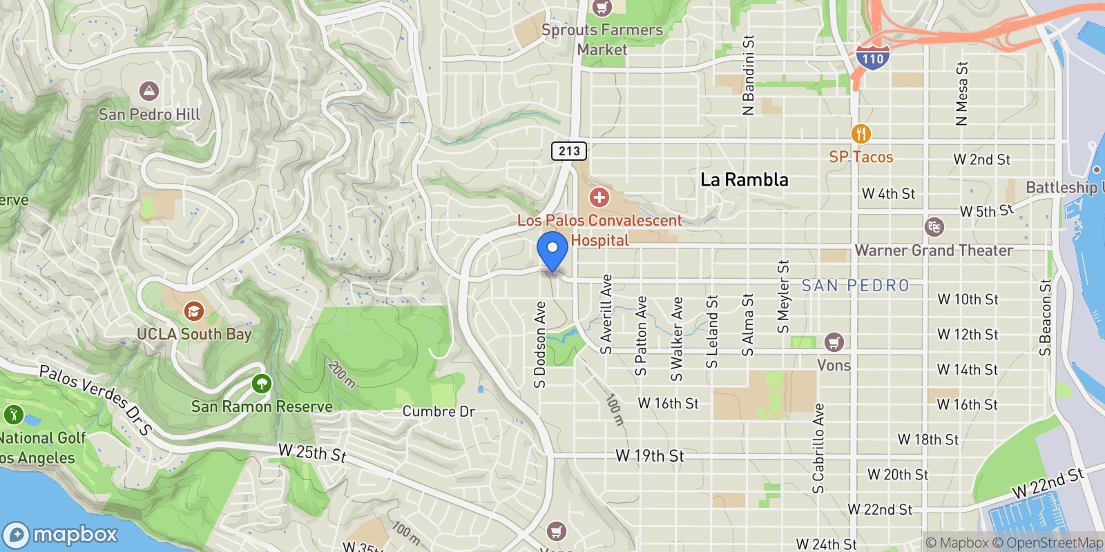 Map showing 901 South Ellery Drive , San Pedro, CA 90732, Los Angeles, California, United States.